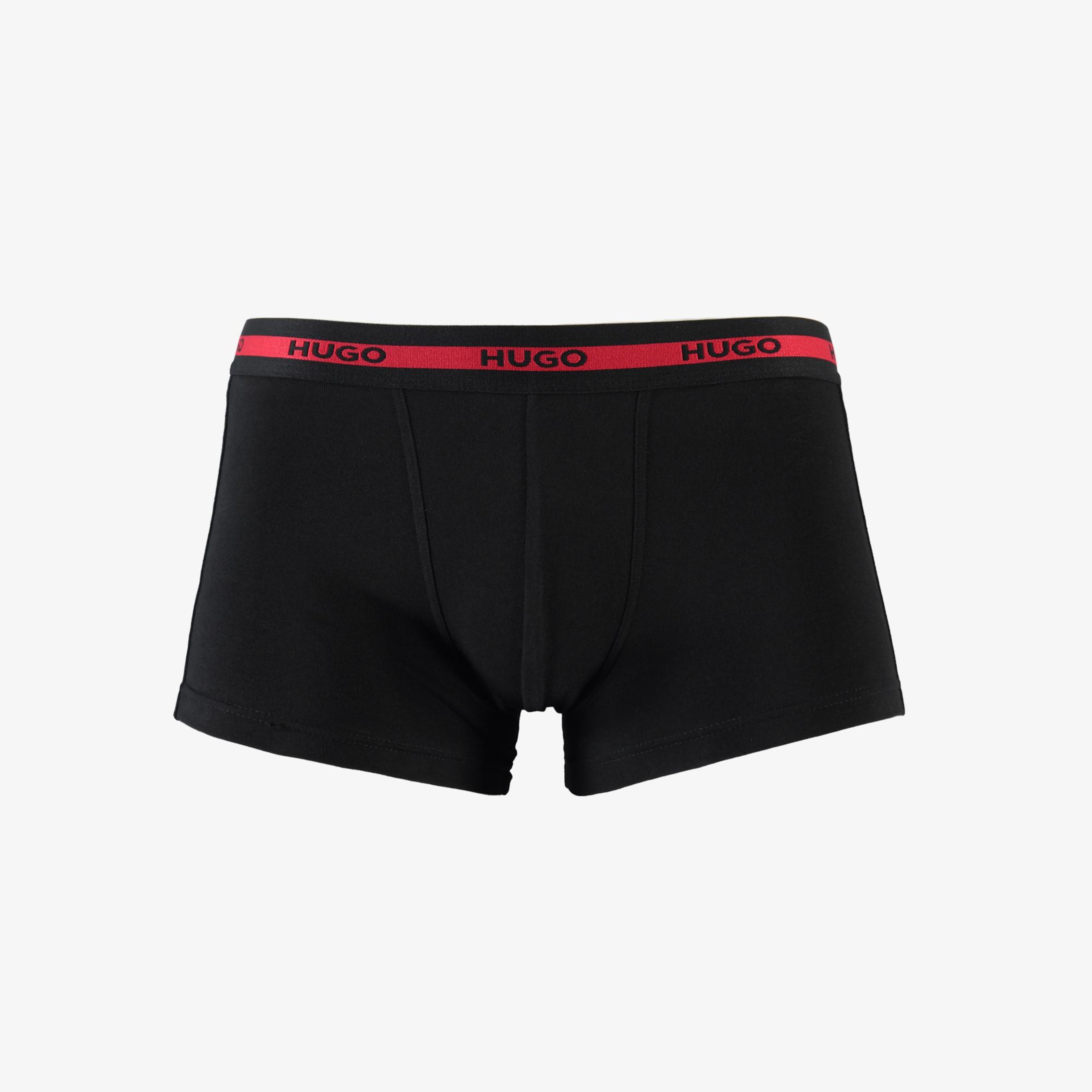 Hugo Trunk 3'Lü Erkek Siyah Boxer