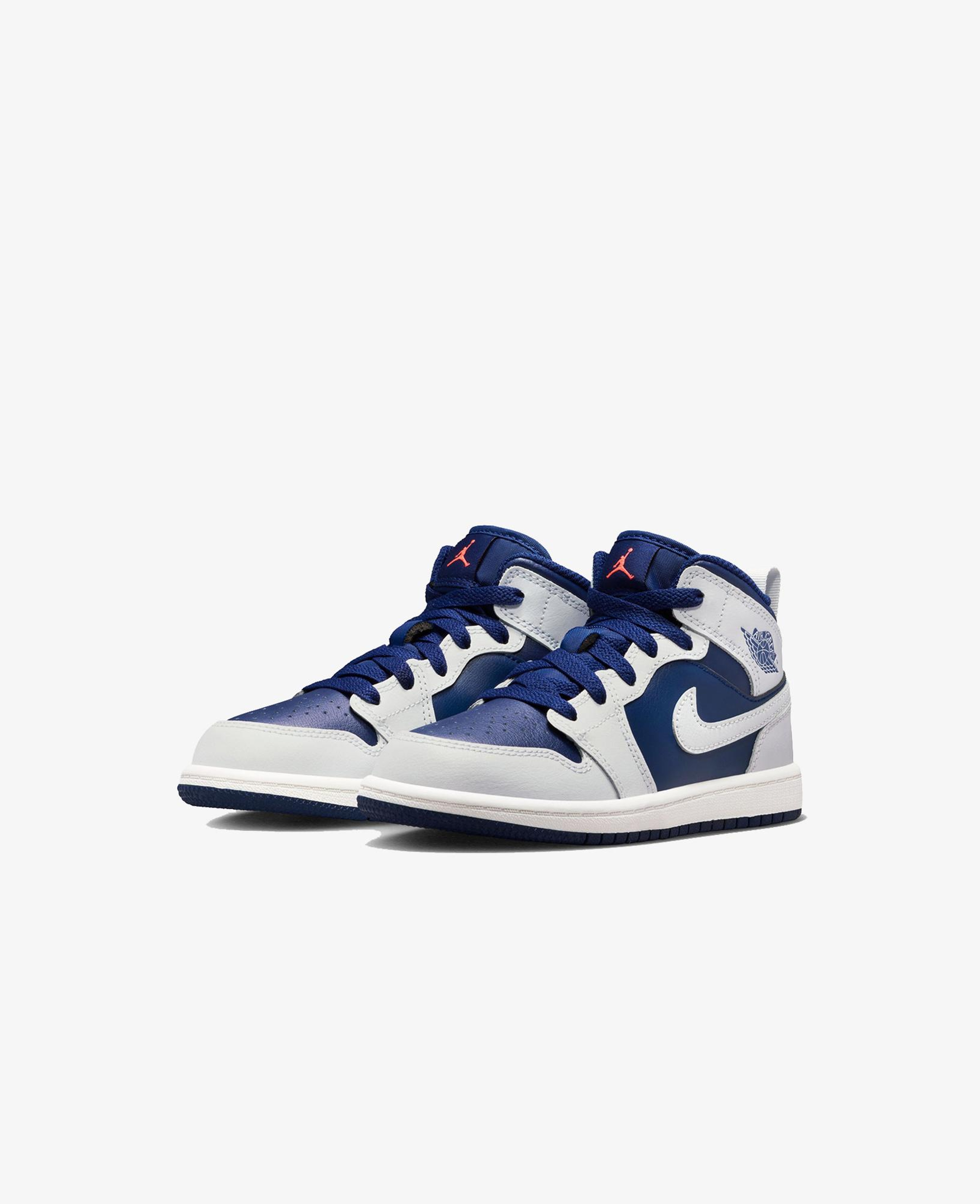 Jordan 1 Mid Çocuk Mavi Spor Ayakkabı