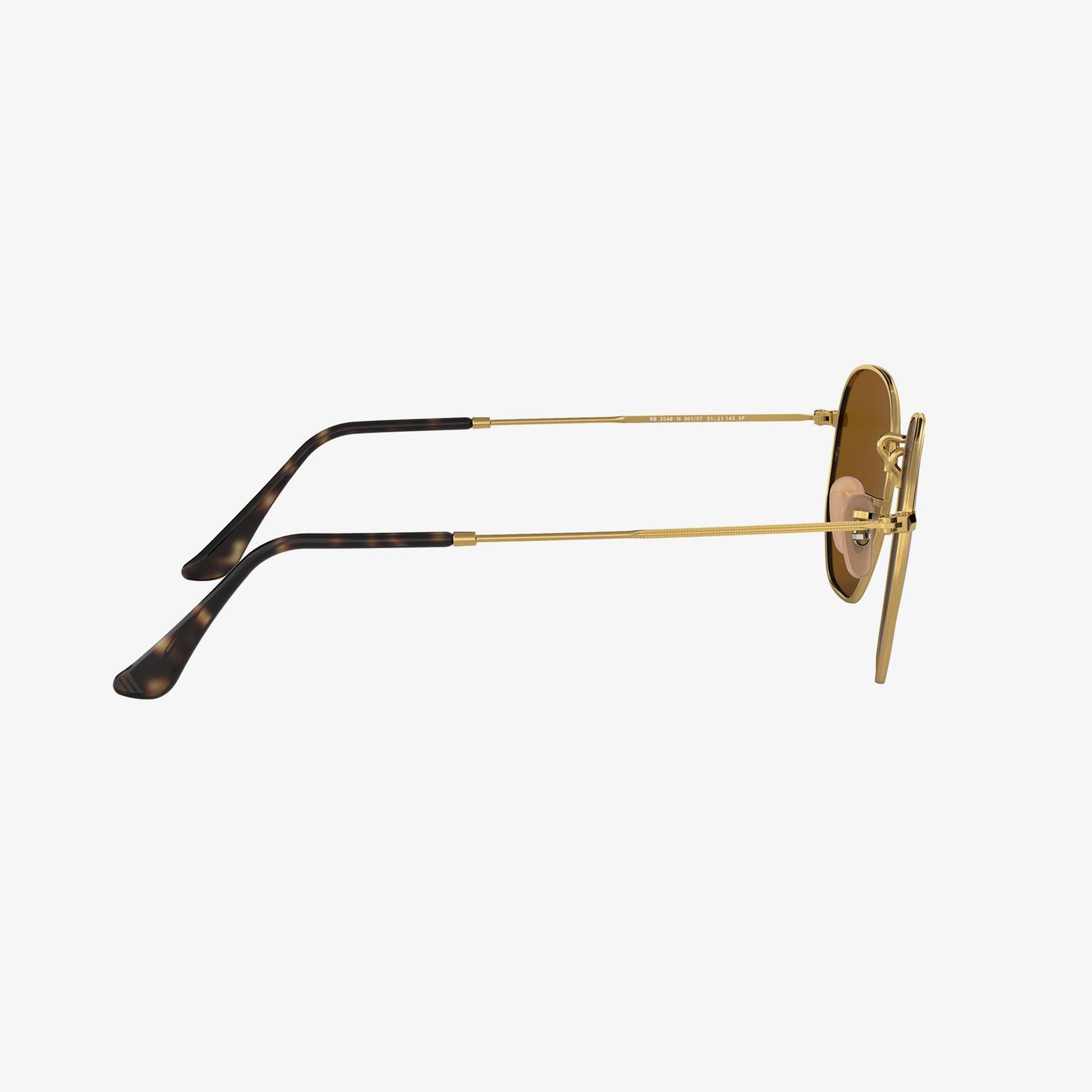RAY-BAN 0RB3548N Hexagonal Unisex Altın Rengi Güneş Gözlüğü