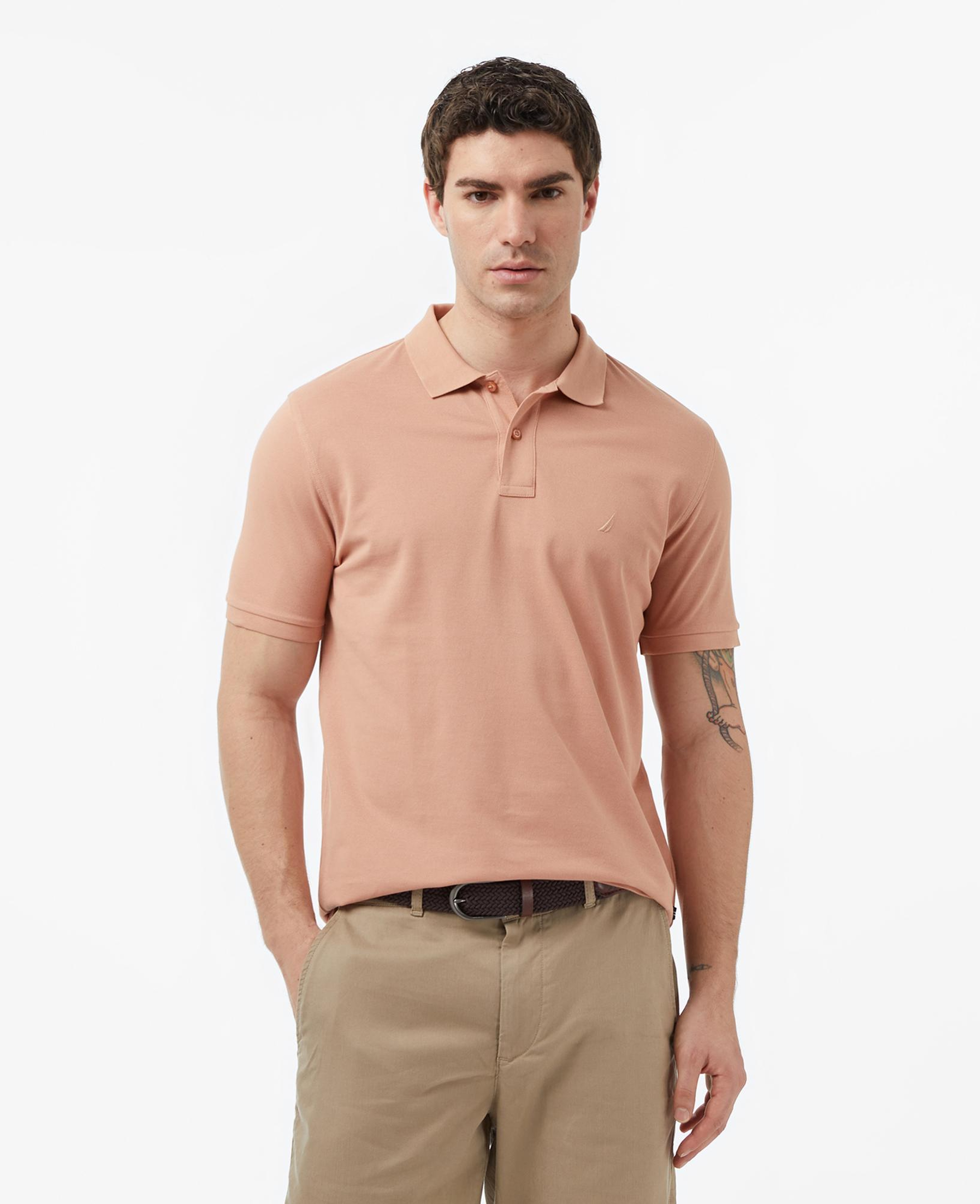 Nautica Erkek Bej Regular Fit Polo Yaka T-Shirt