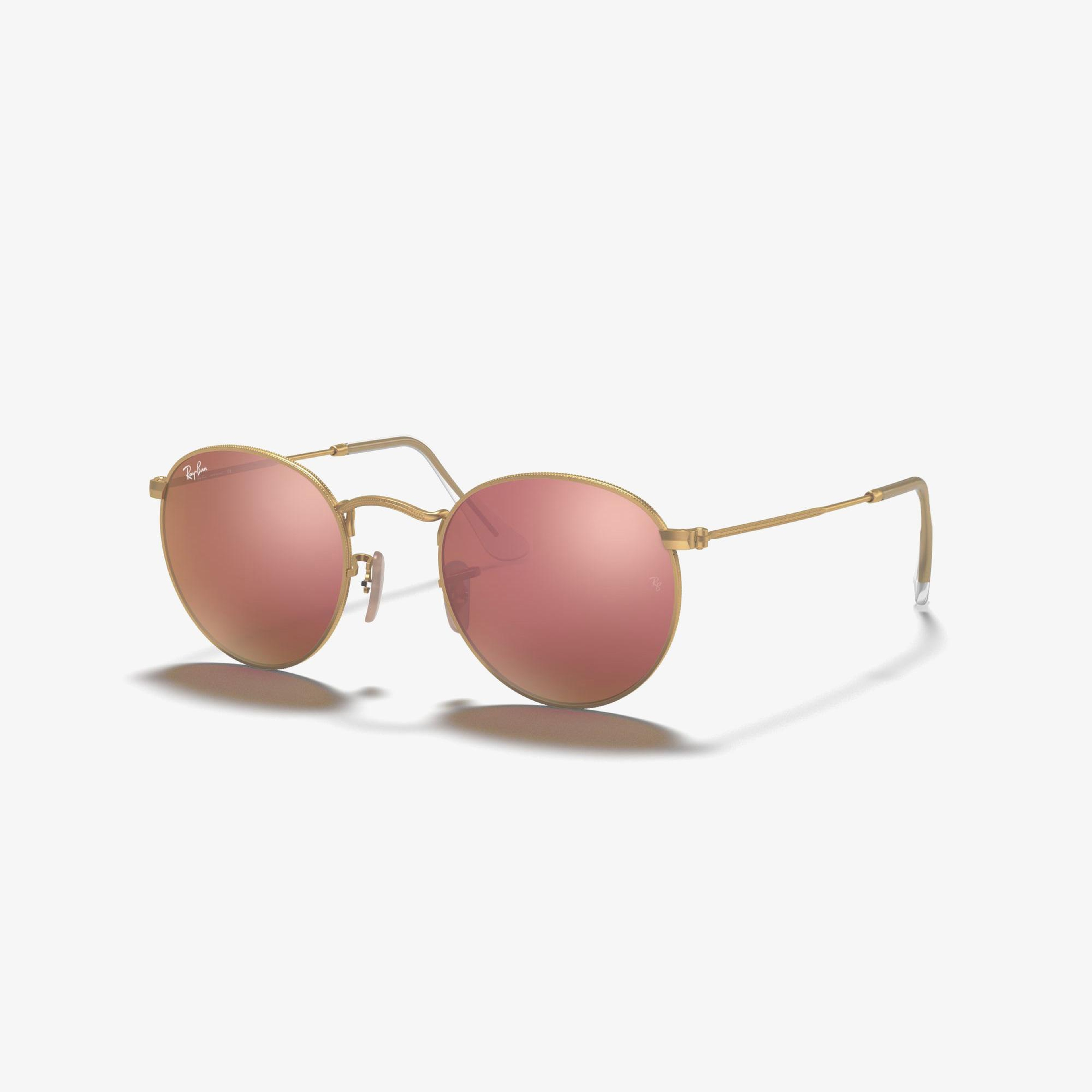 RAY-BAN 0RB3447 Round Metal Erkek Mat Altın Rengi Güneş Gözlüğü