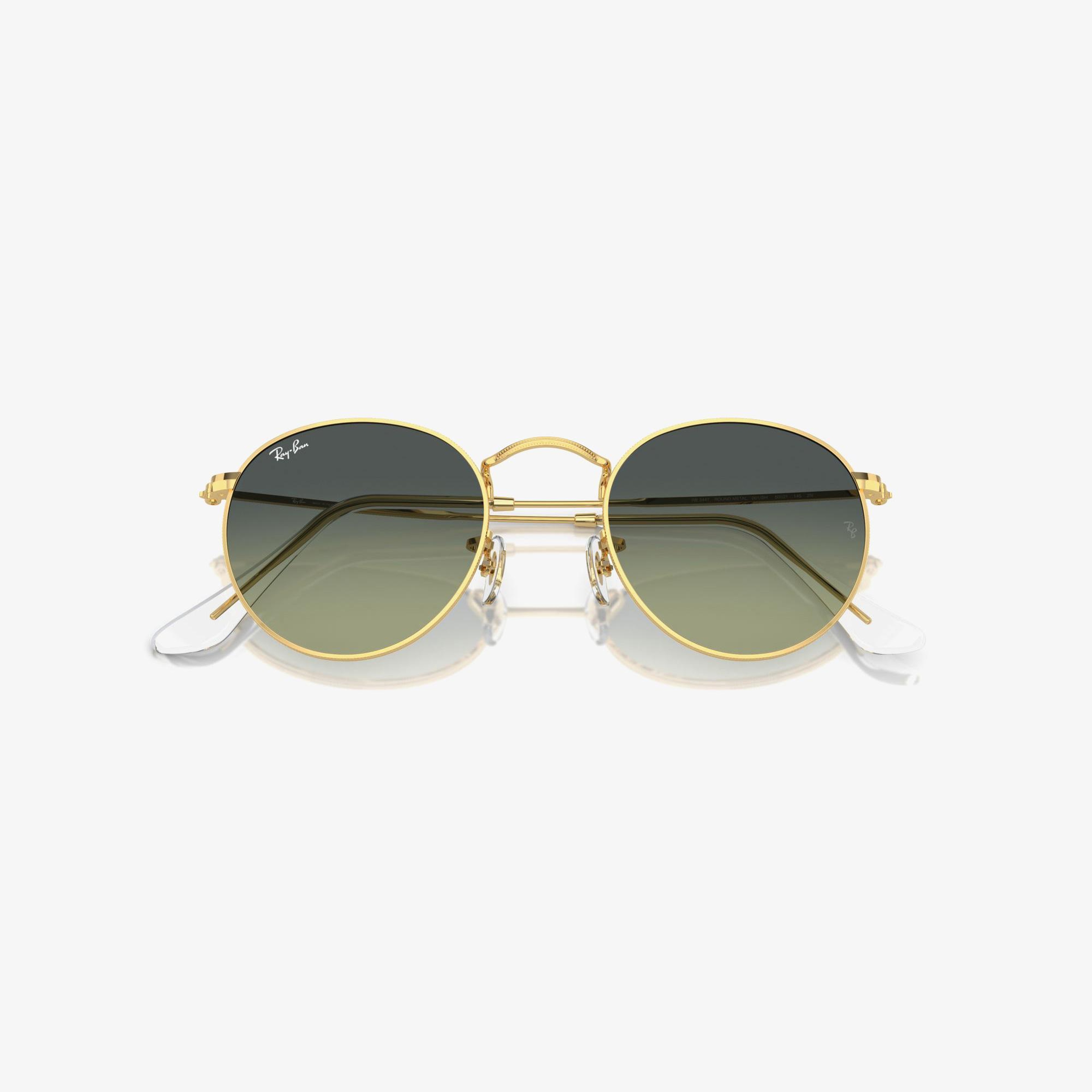 RAY-BAN Round Metal Erkek Altın Rengi Güneş Gözlüğü