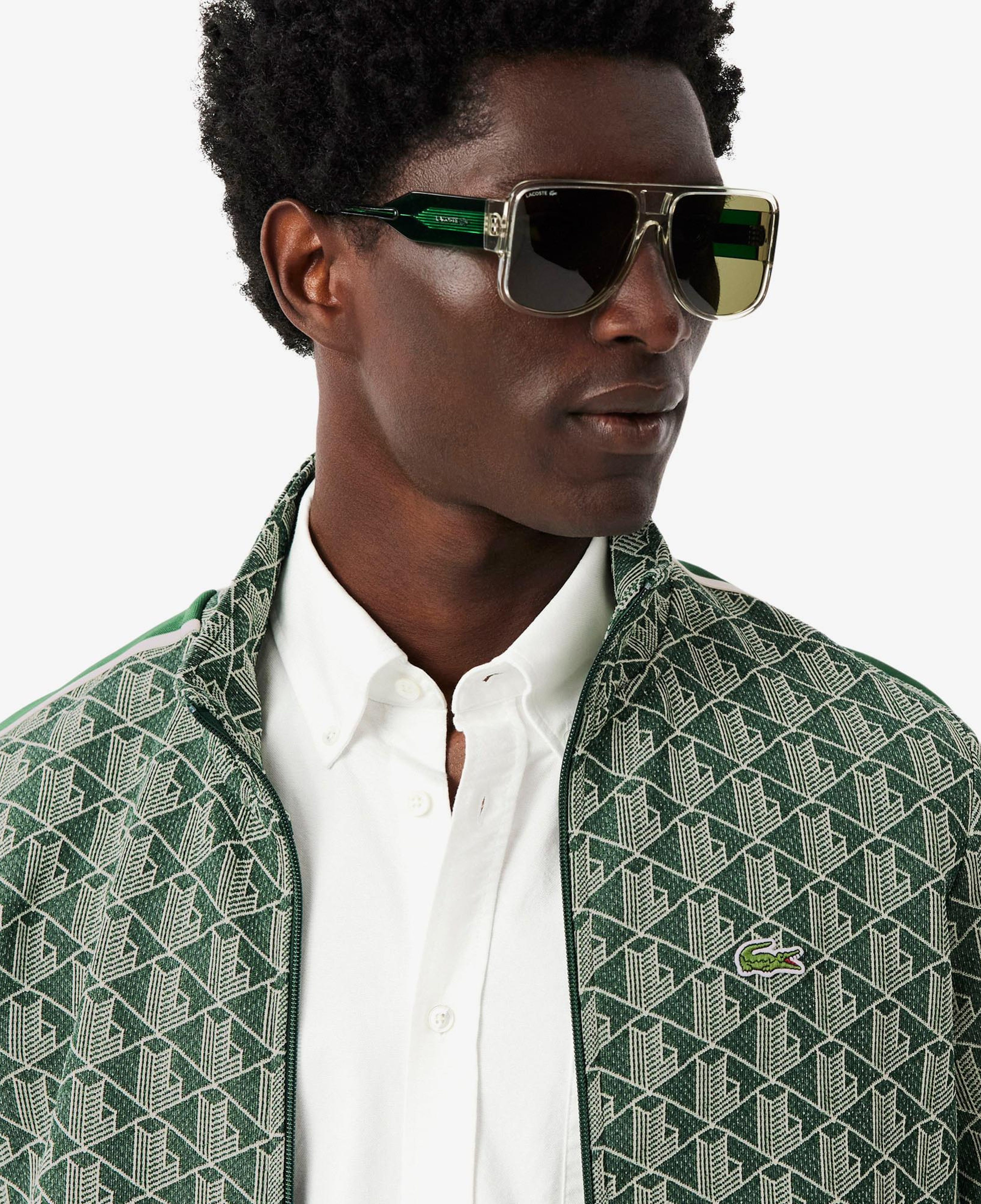 Lacoste Erkek Regular Fit Dik Yaka Monogram Yeşil Sweatshirt