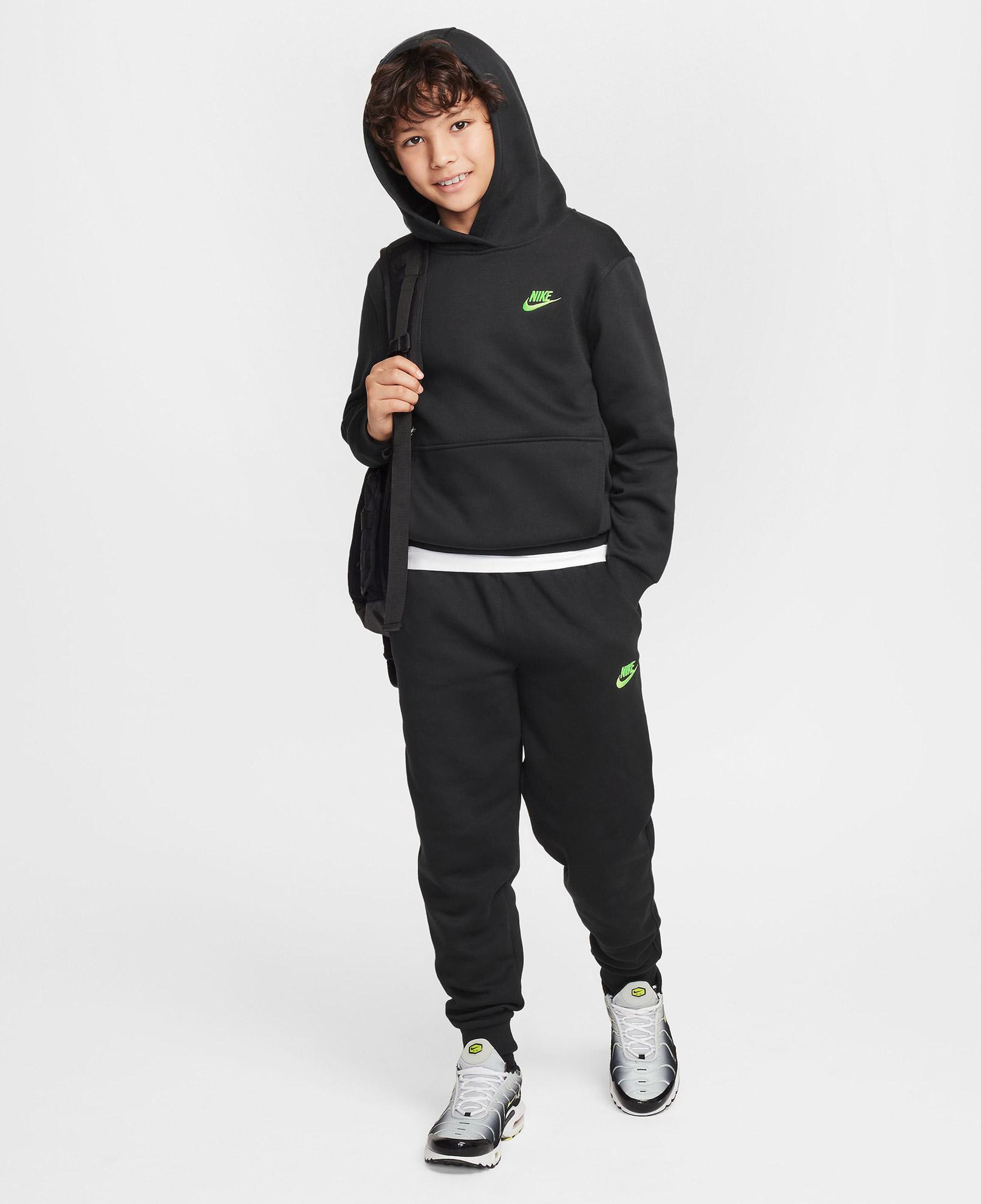 Nike Sportswear Club Fleece Çocuk Siyah Kapüşonlu Sweatshirt