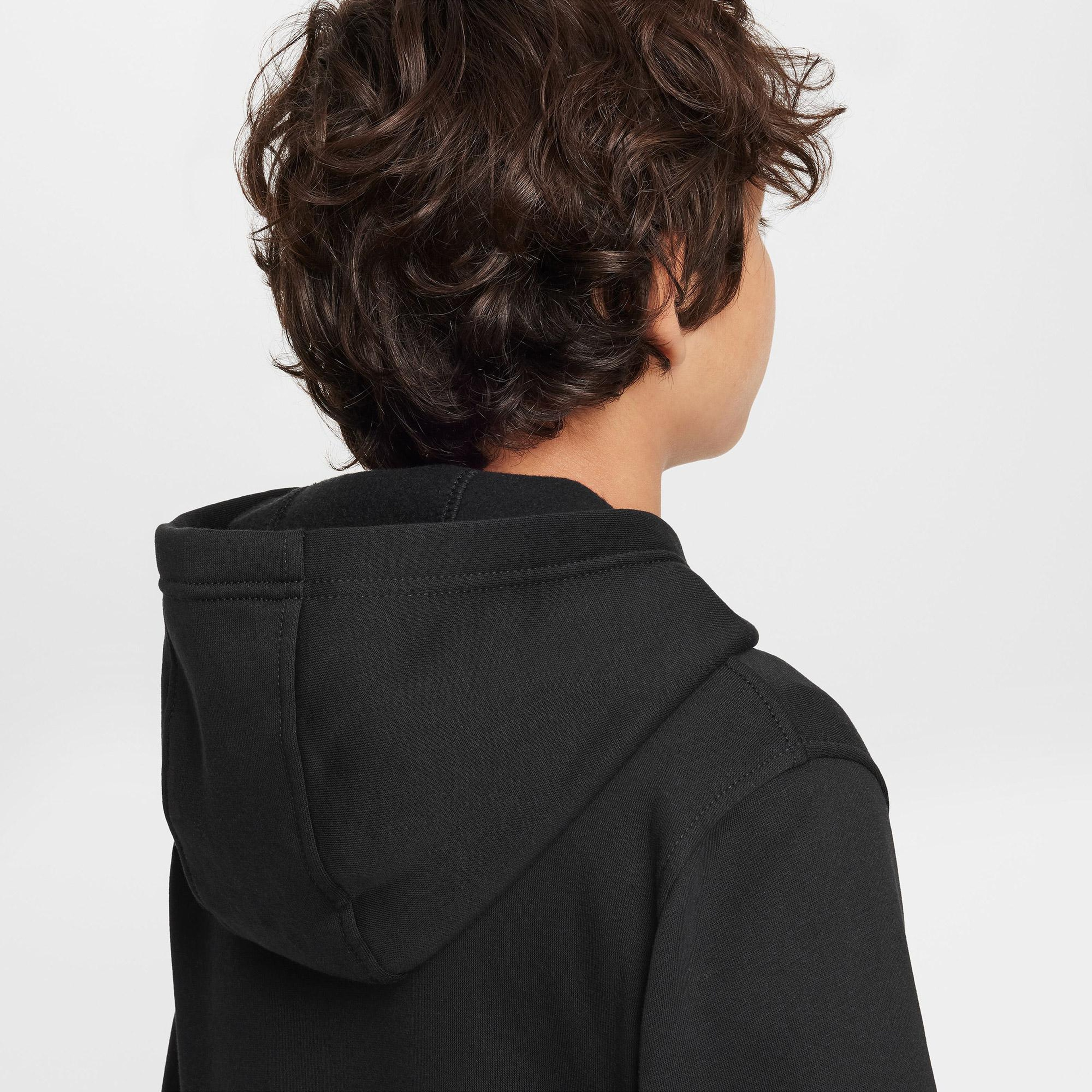 Nike Sportswear Club Fleece Çocuk Siyah Kapüşonlu Sweatshirt