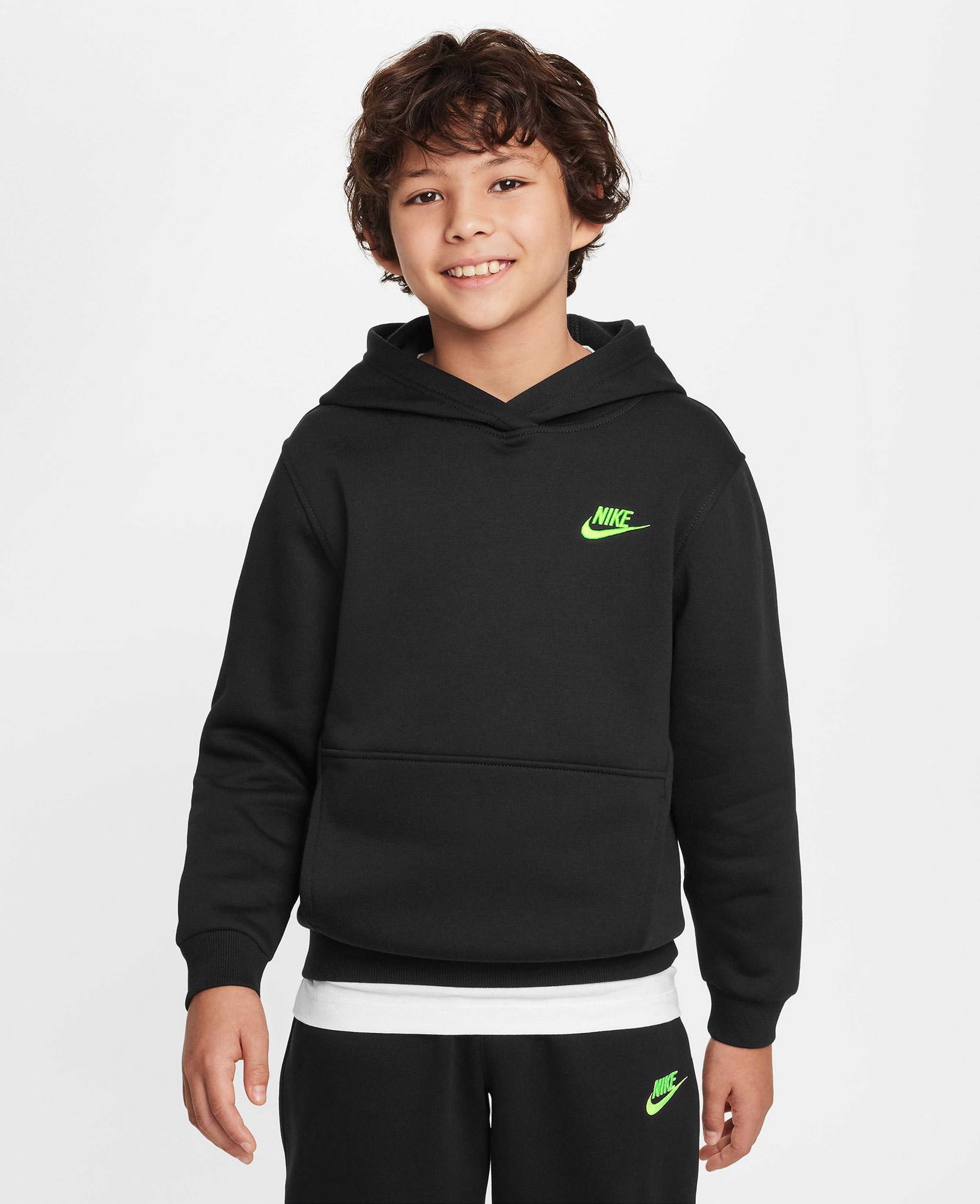 Nike Sportswear Club Fleece Çocuk Siyah Kapüşonlu Sweatshirt