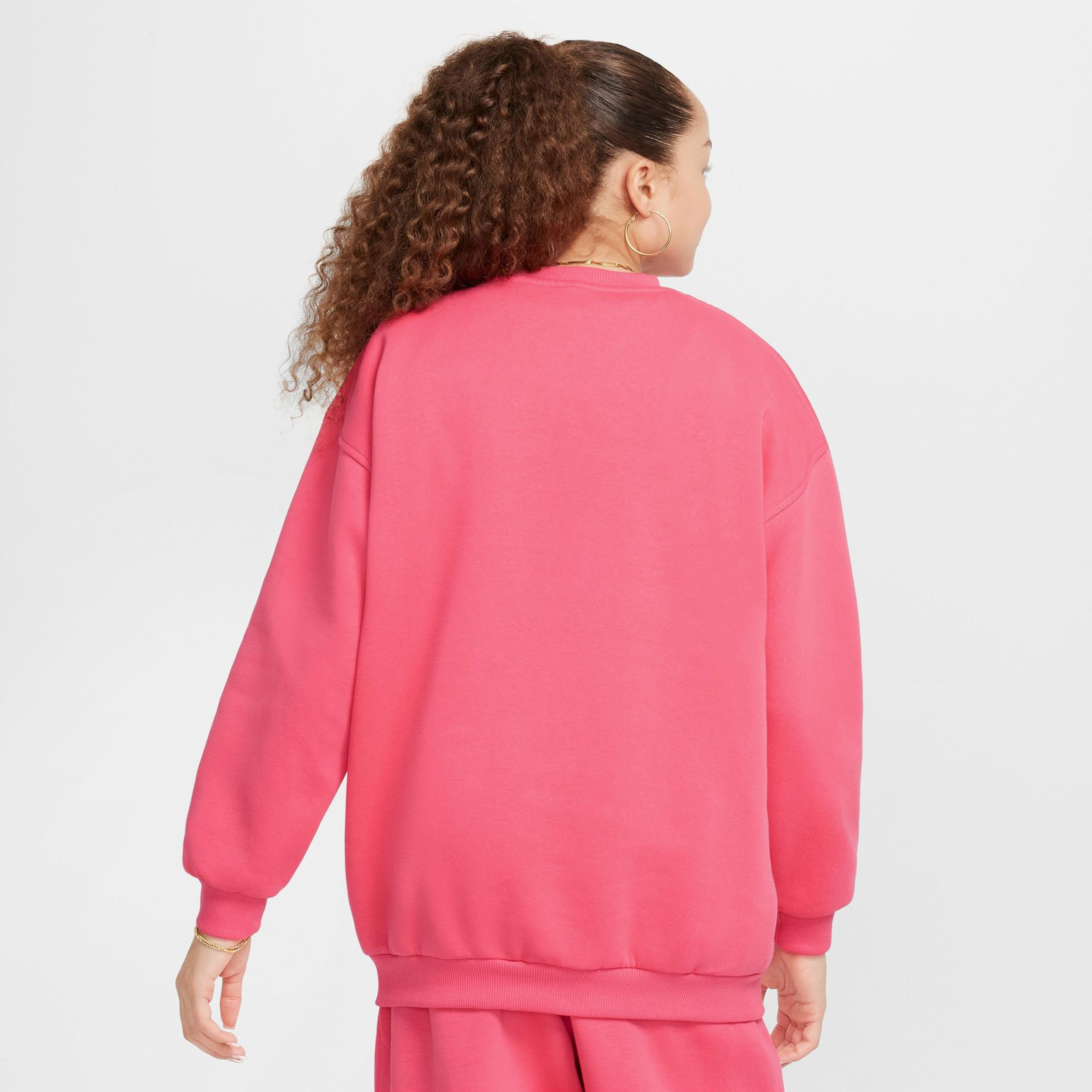 Nike Sportswear Club Fleece Oversized Çocuk Pembe Sweatshirt