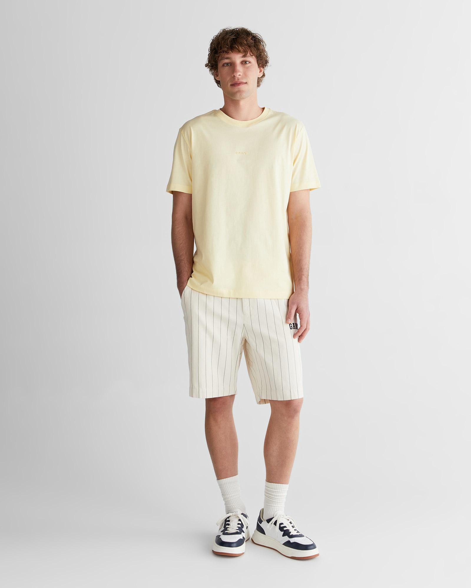 GANT Erkek Sarı Baskılı Kısa Kollu T-Shirt