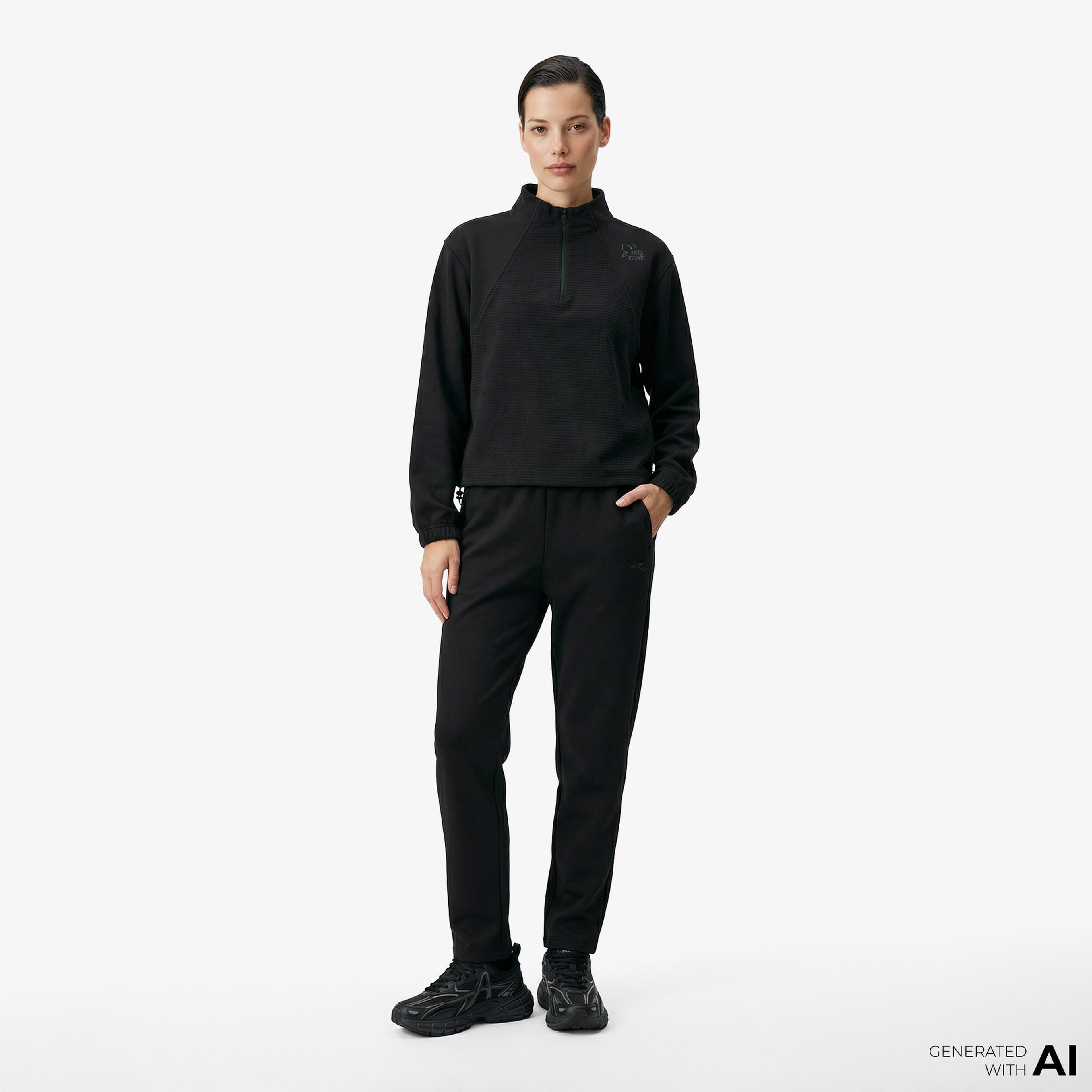 Anta Fearless Trip Kadın Siyah Sweatshirt