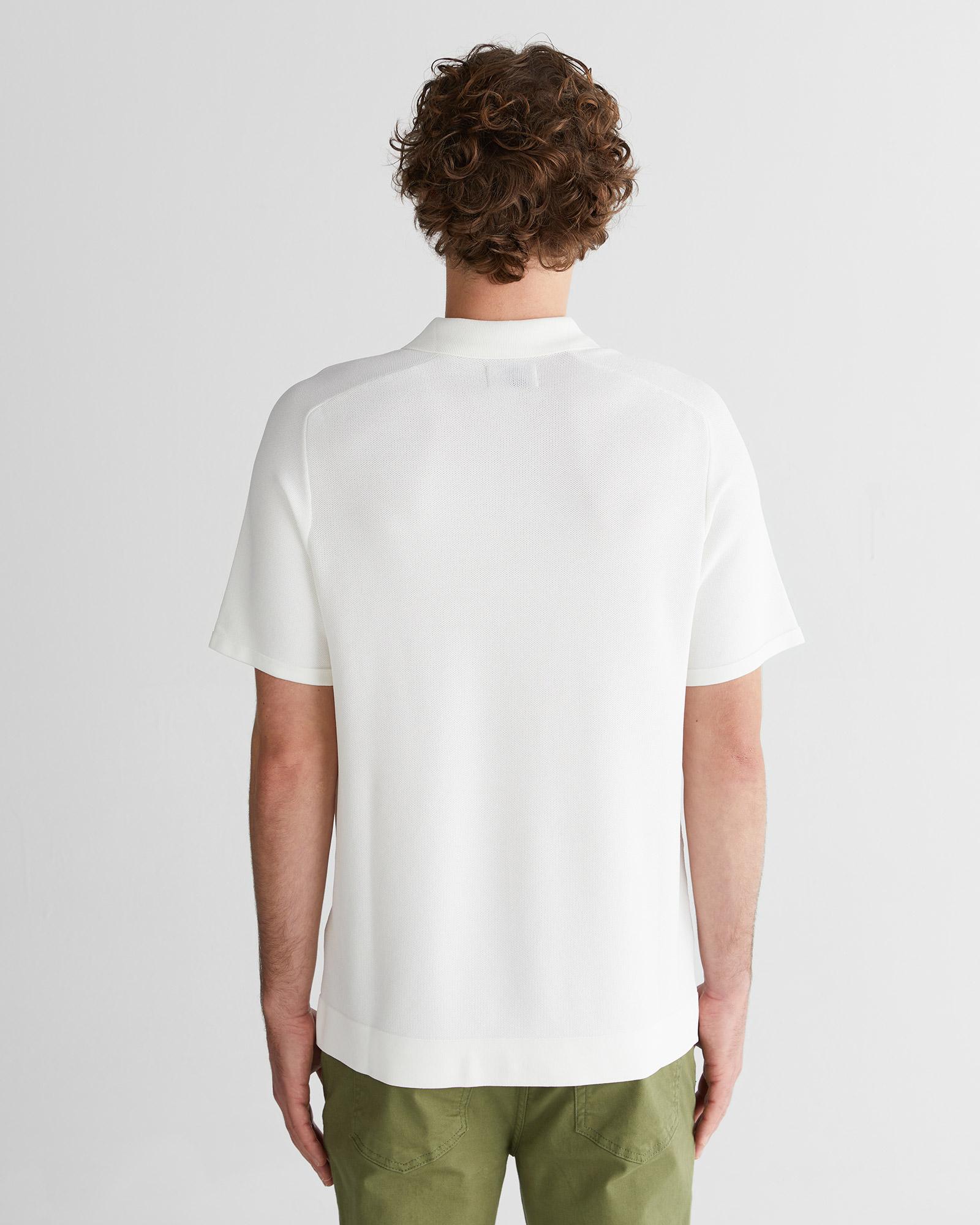 GANT Erkek Beyaz Regular Fit Yarım Fermuarlı Logolu Kazak