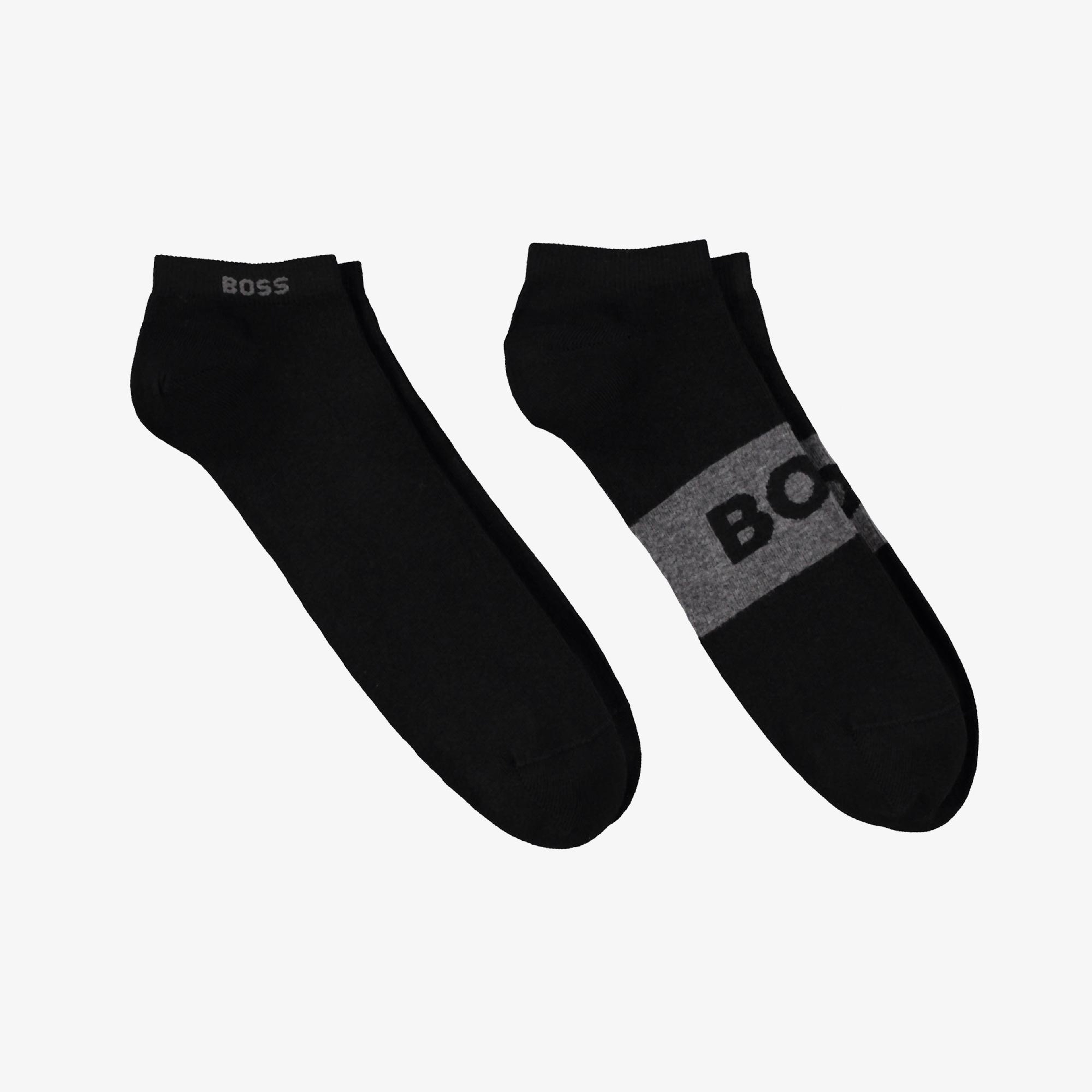 Boss Logo Erkek Siyah Çorap