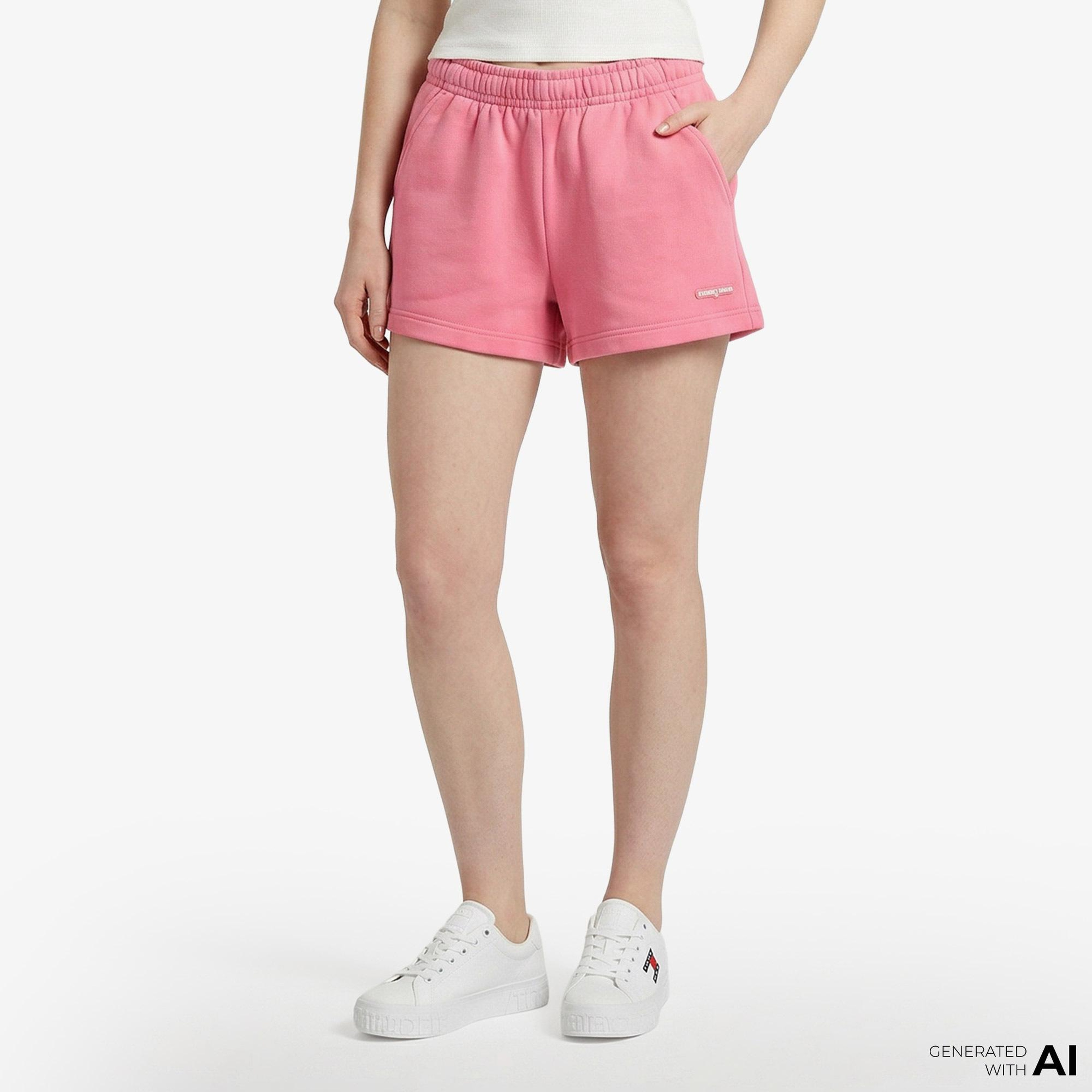 Tommy Hilfiger Script Kadın Pembe Şort
