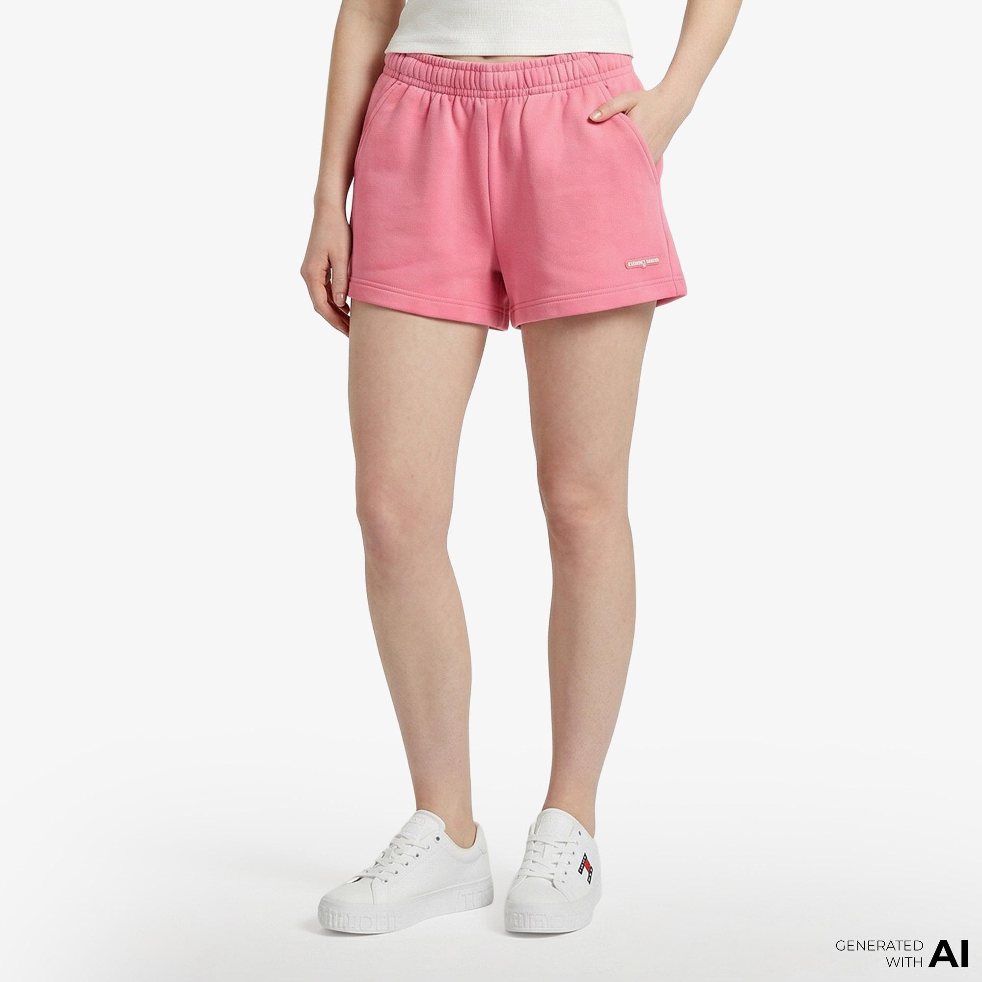 Tommy Hilfiger Script Kadın Pembe Şort