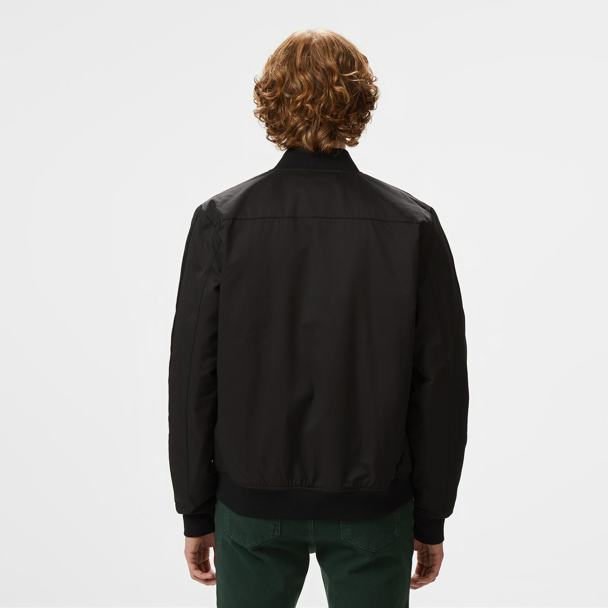 Lacoste Erkek Dik Yaka Siyah Bomber Ceket