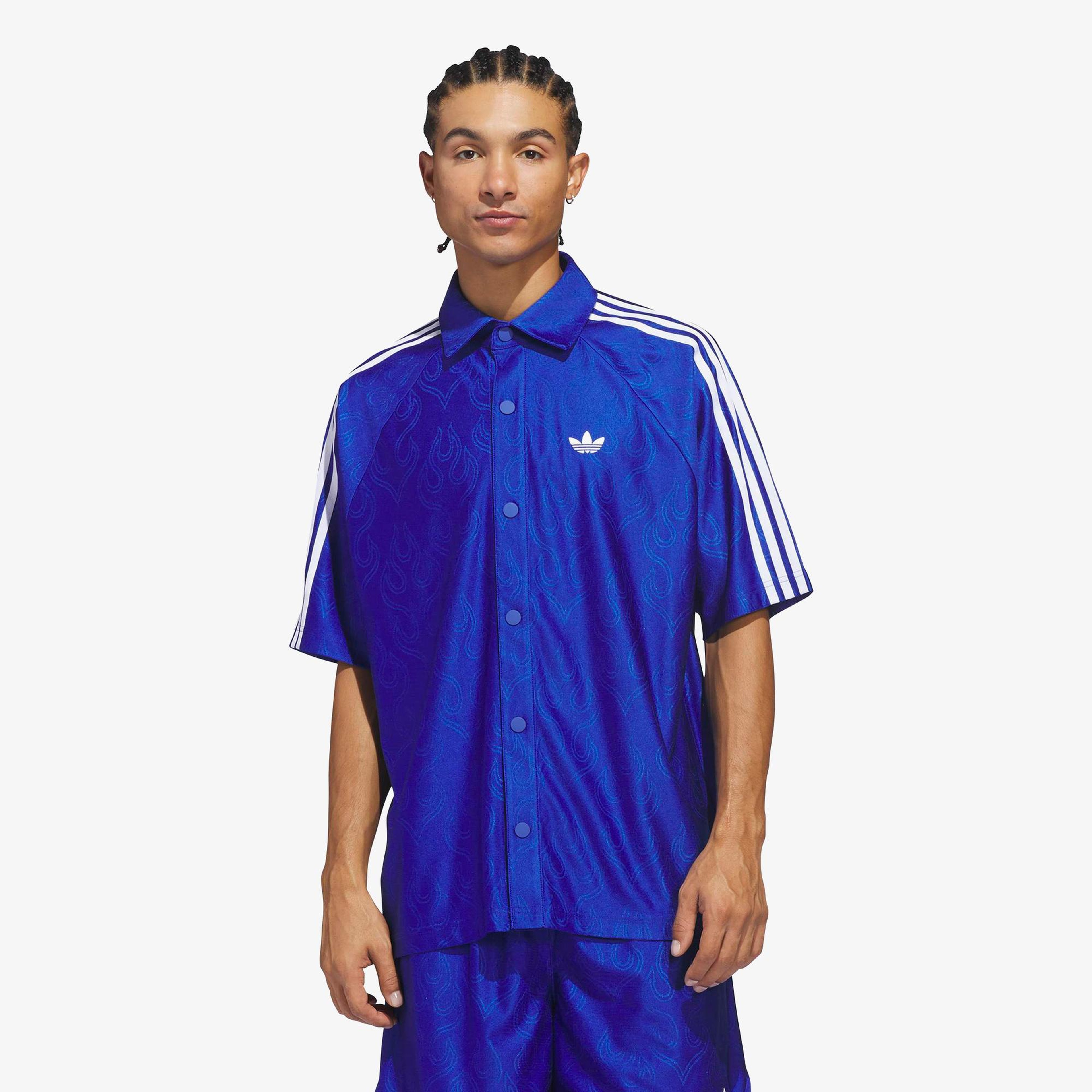 adidas Jacquard Unisex Mavi Gömlek