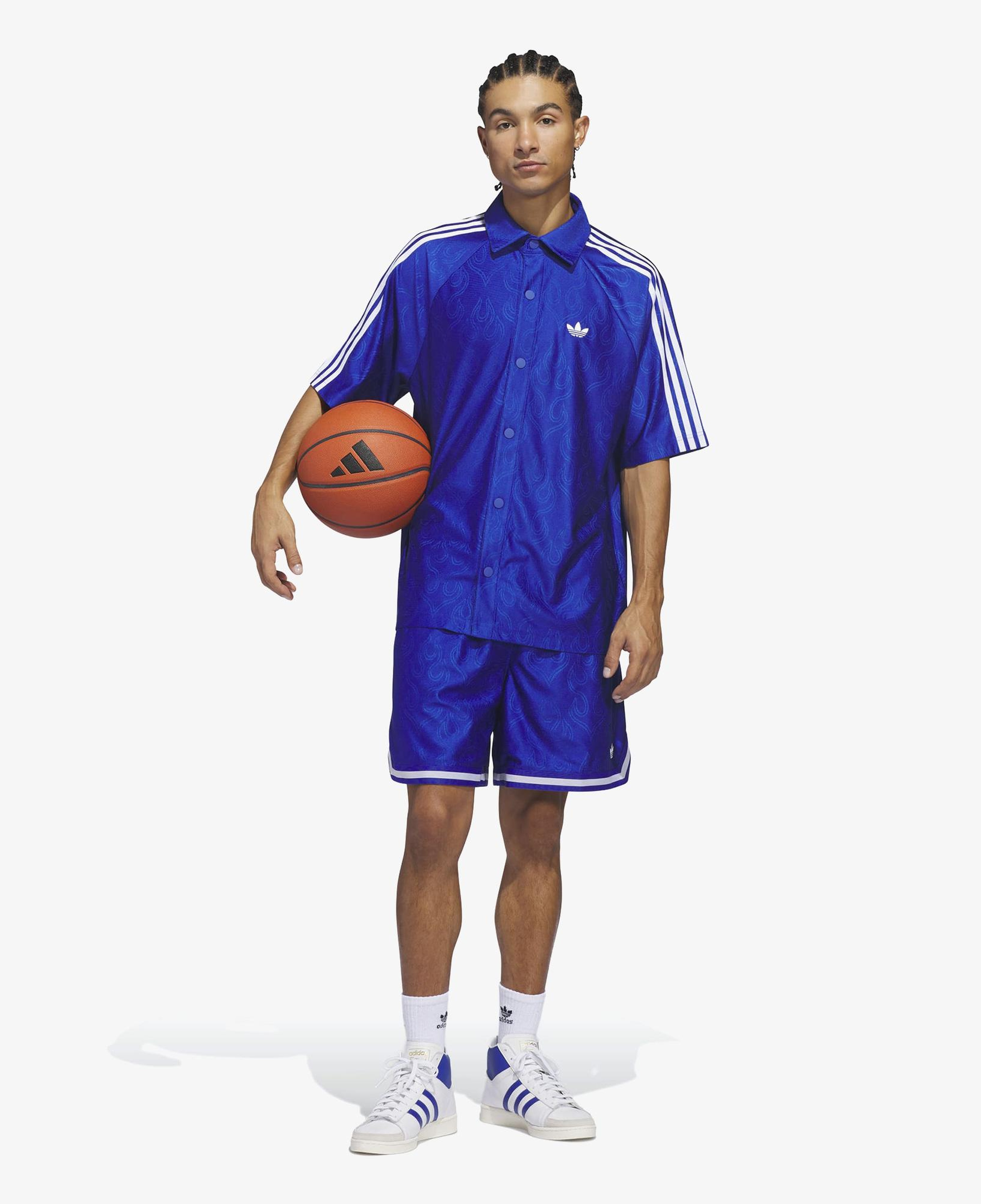 adidas Jacquard Unisex Mavi Gömlek