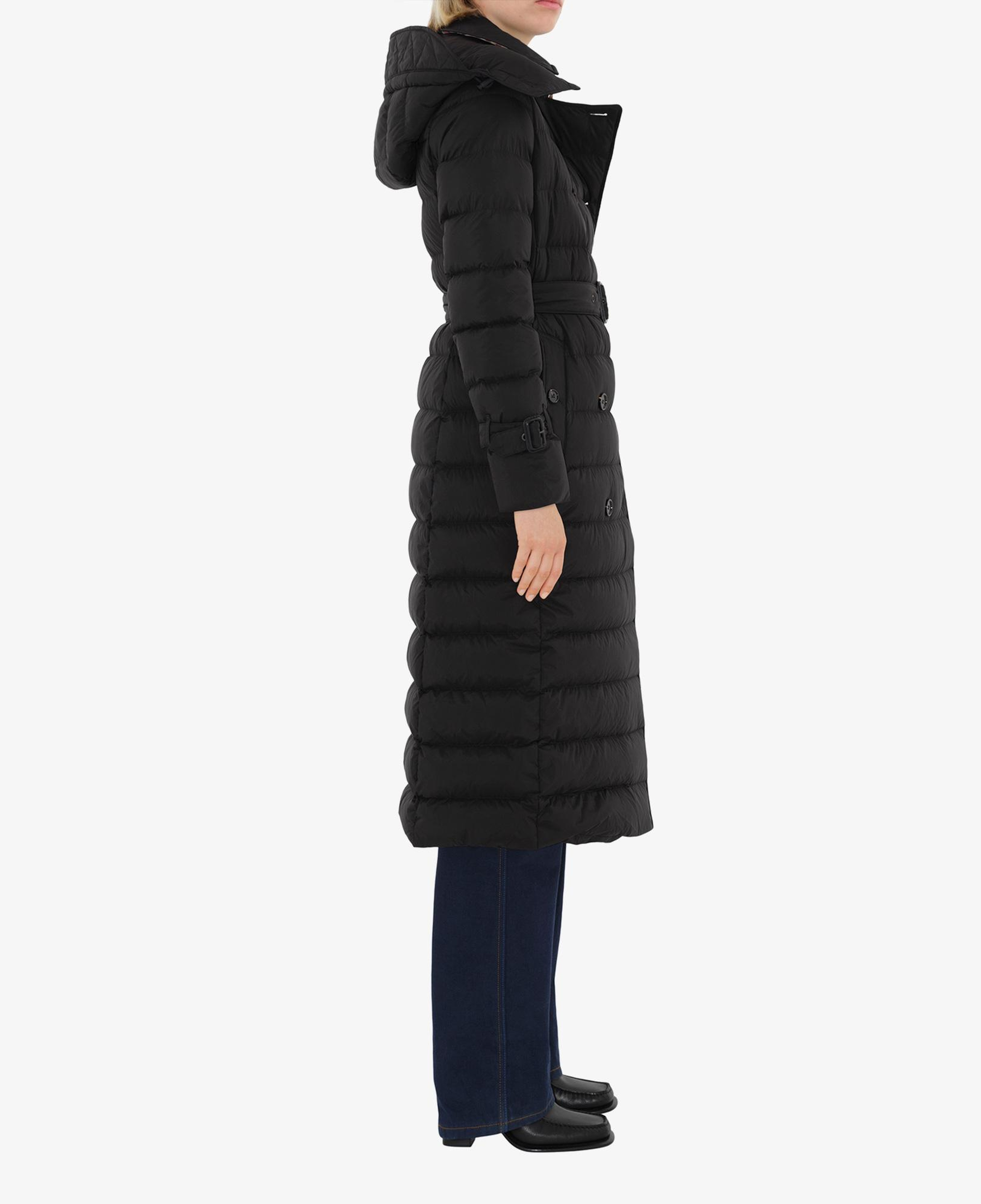 Burberry Long Nylon Puffer Kadın Siyah Mont