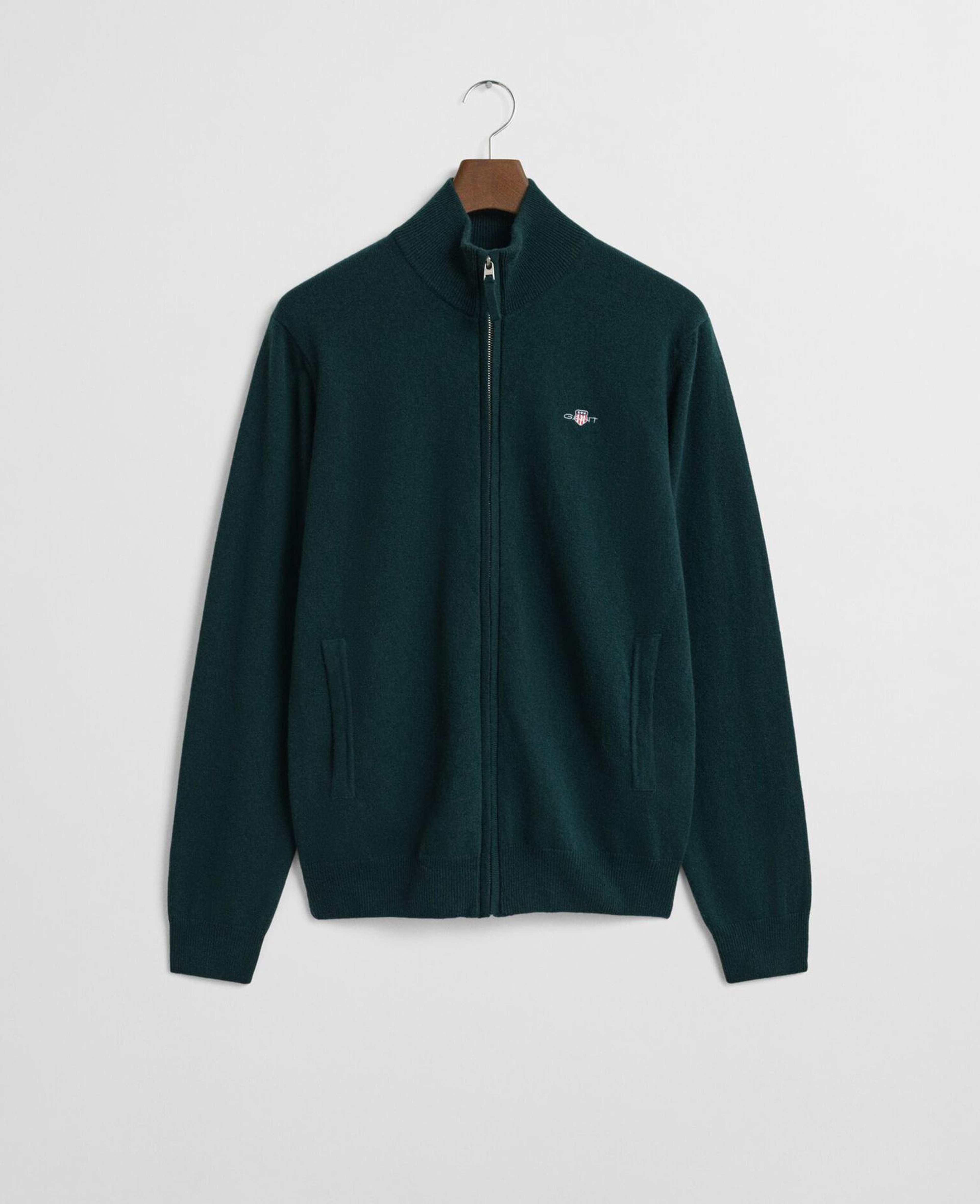 GANT Erkek Yeşil Regular Fit Yün Hırka