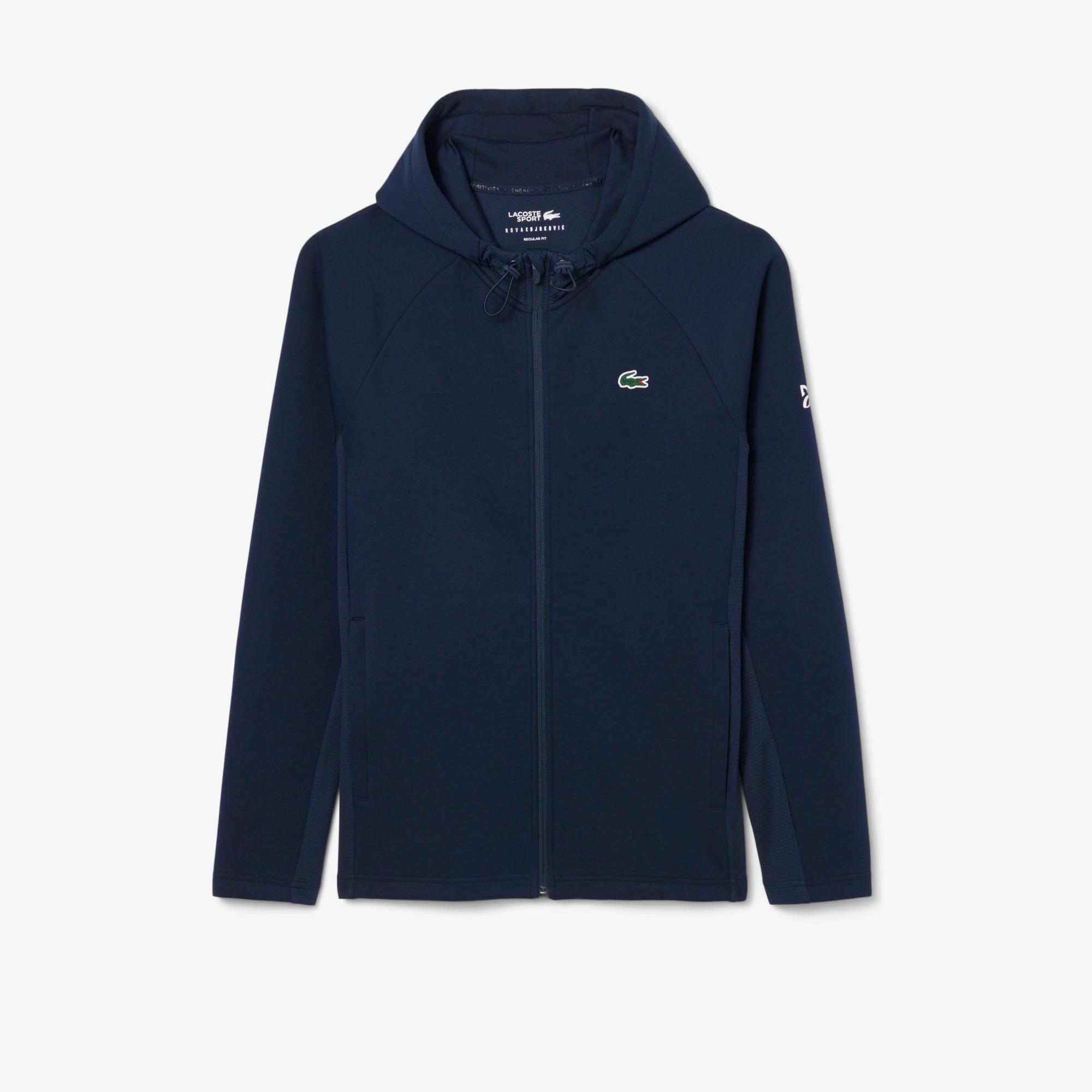 Lacoste Tennis x Novak Djokovic Erkek Regular Fit Fermuarlı Baskılı Lacivert Eşofman Takımı