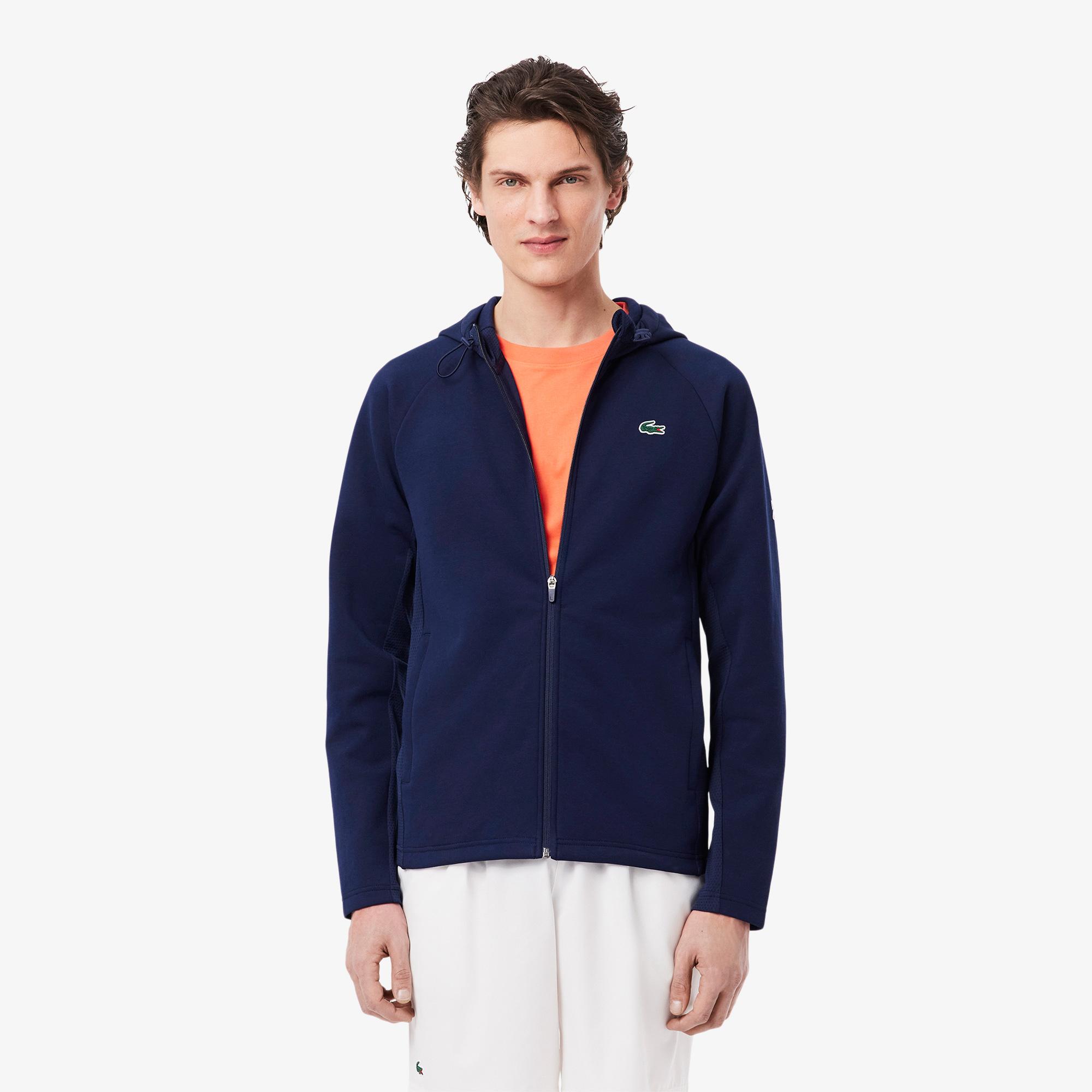 Lacoste Tennis x Novak Djokovic Erkek Regular Fit Fermuarlı Baskılı Lacivert Eşofman Takımı