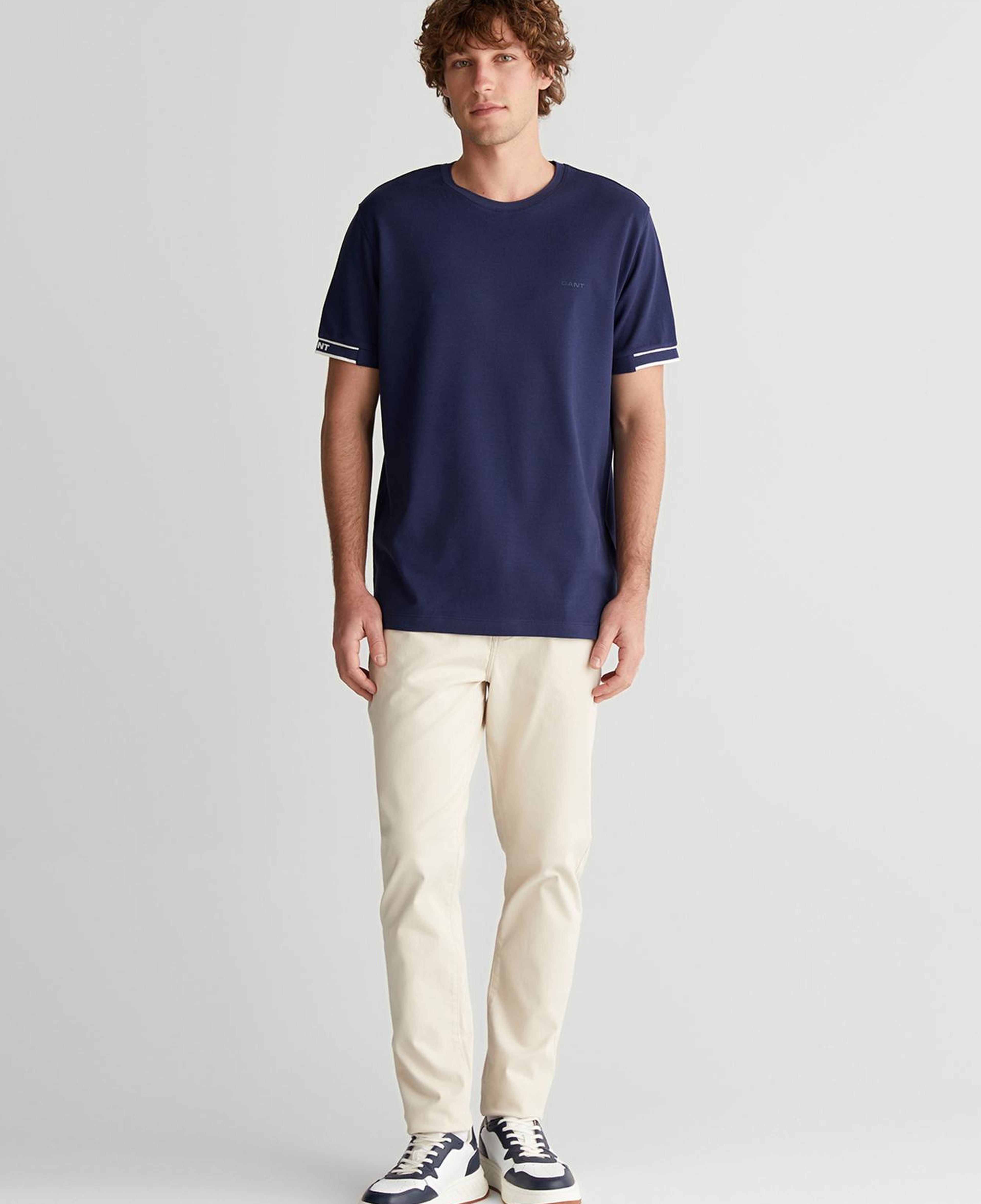 GANT Erkek Lacivert Baskılı Kısa Kollu T-Shirt