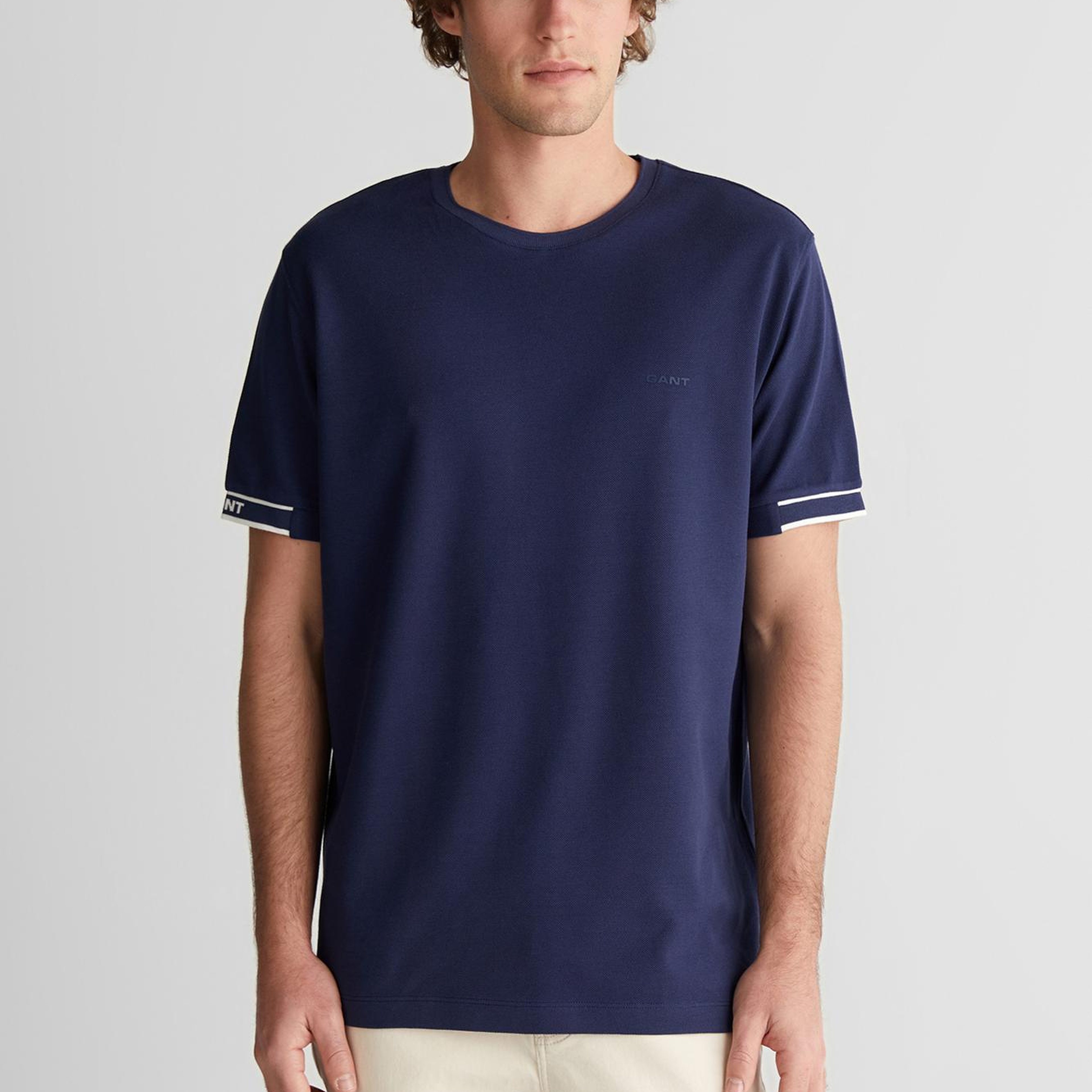 GANT Erkek Lacivert Baskılı Kısa Kollu T-Shirt