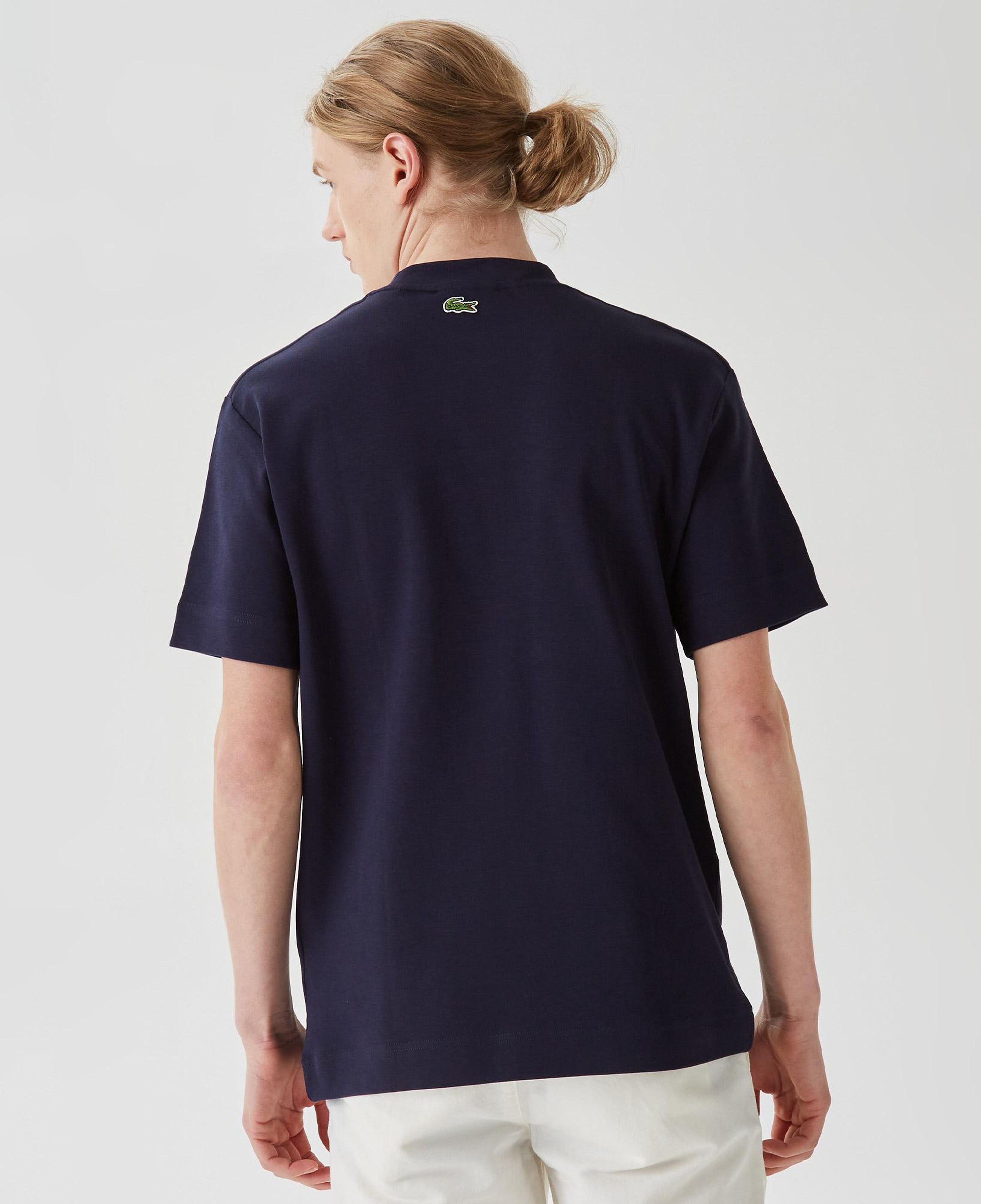 Lacoste Erkek Relaxed Fit Bisiklet Yaka Baskılı Lacivert T-Shirt
