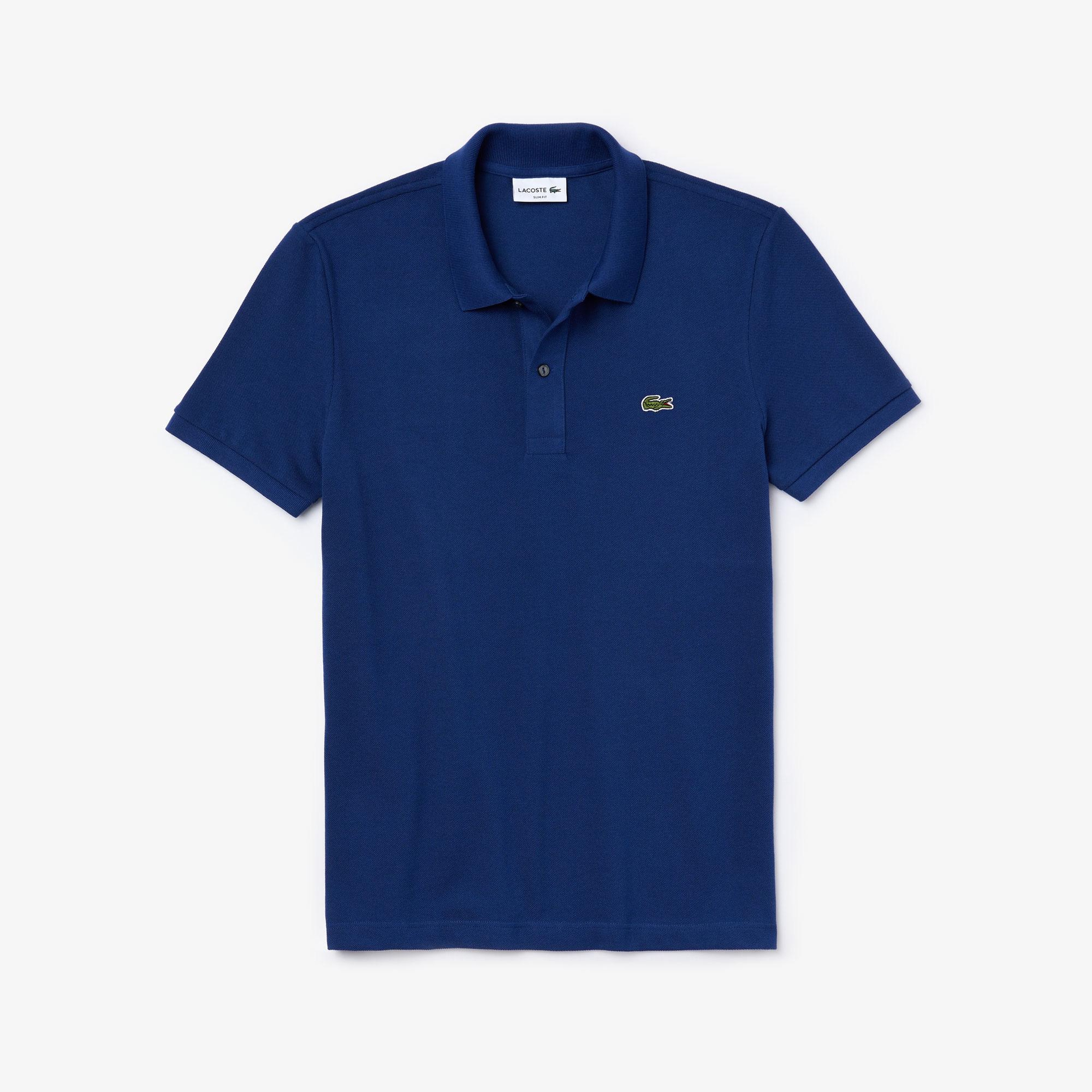 L.12.12 Erkek Slim Fit Polo Yaka Koyu Mavi Polo