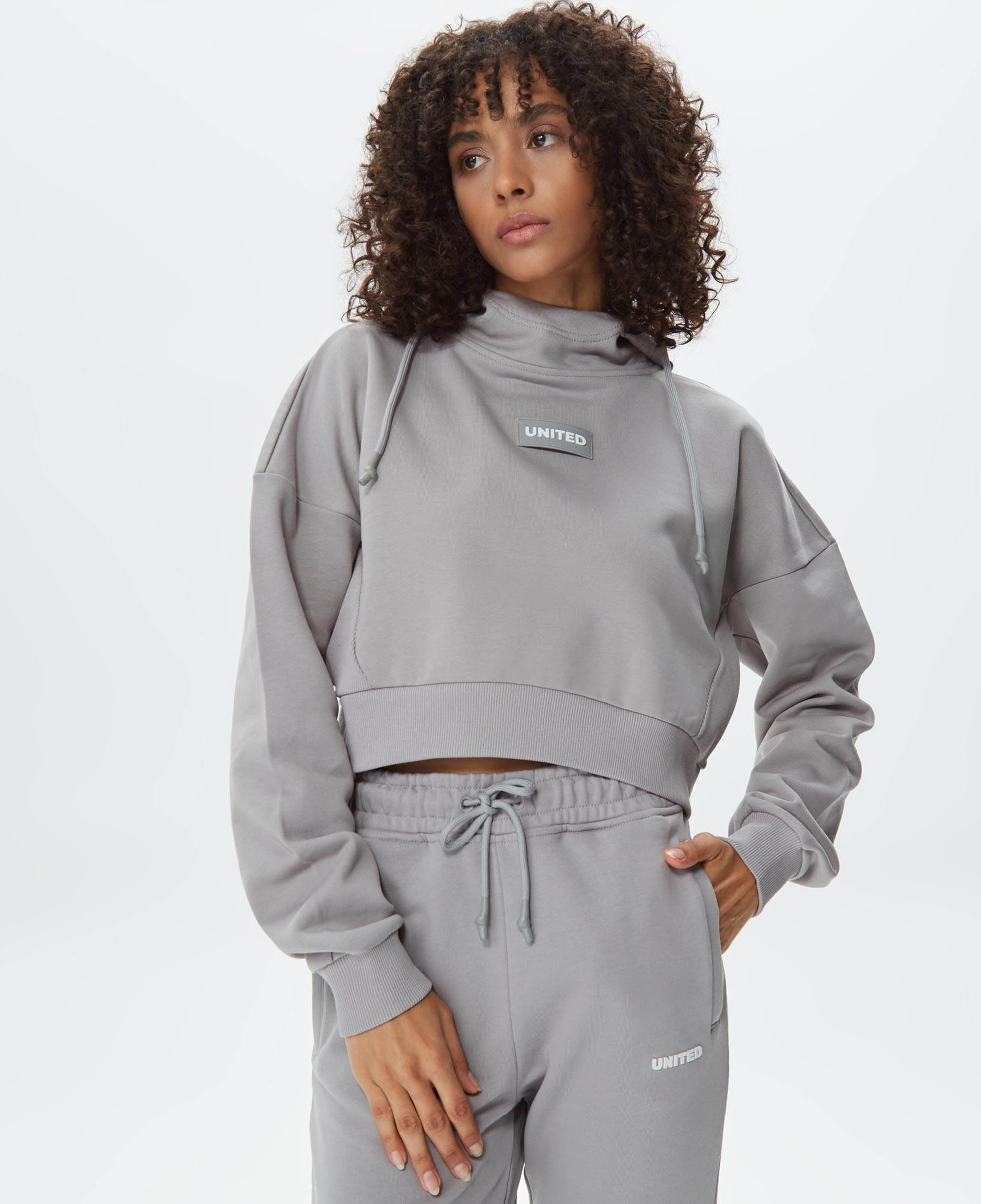 United4 Classic Kadın Gri Hoodie