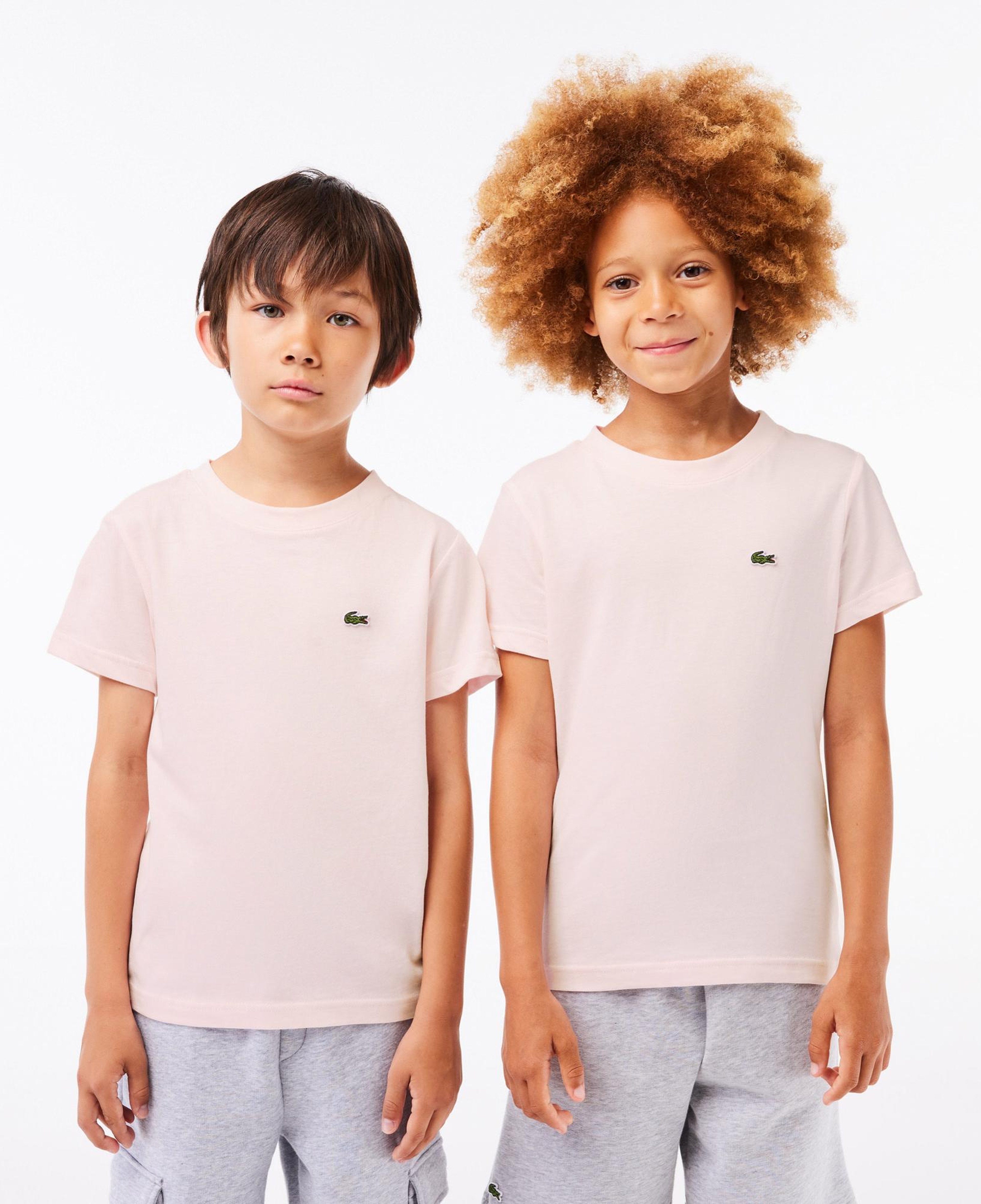 Lacoste Çocuk Bisiklet Yaka Açık Pembe T-Shirt