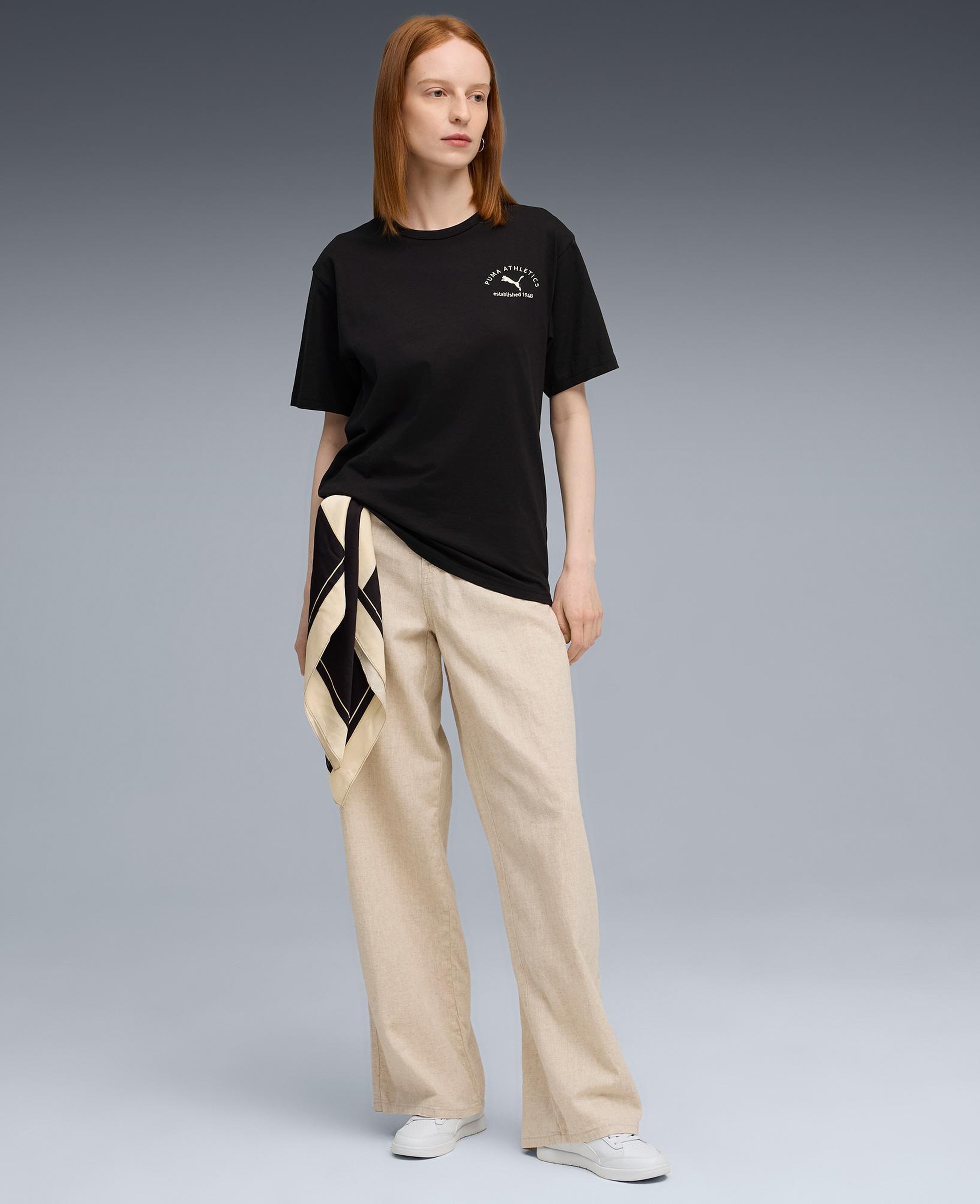 Puma Class Relaxed  Kadın Siyah T-Shirt