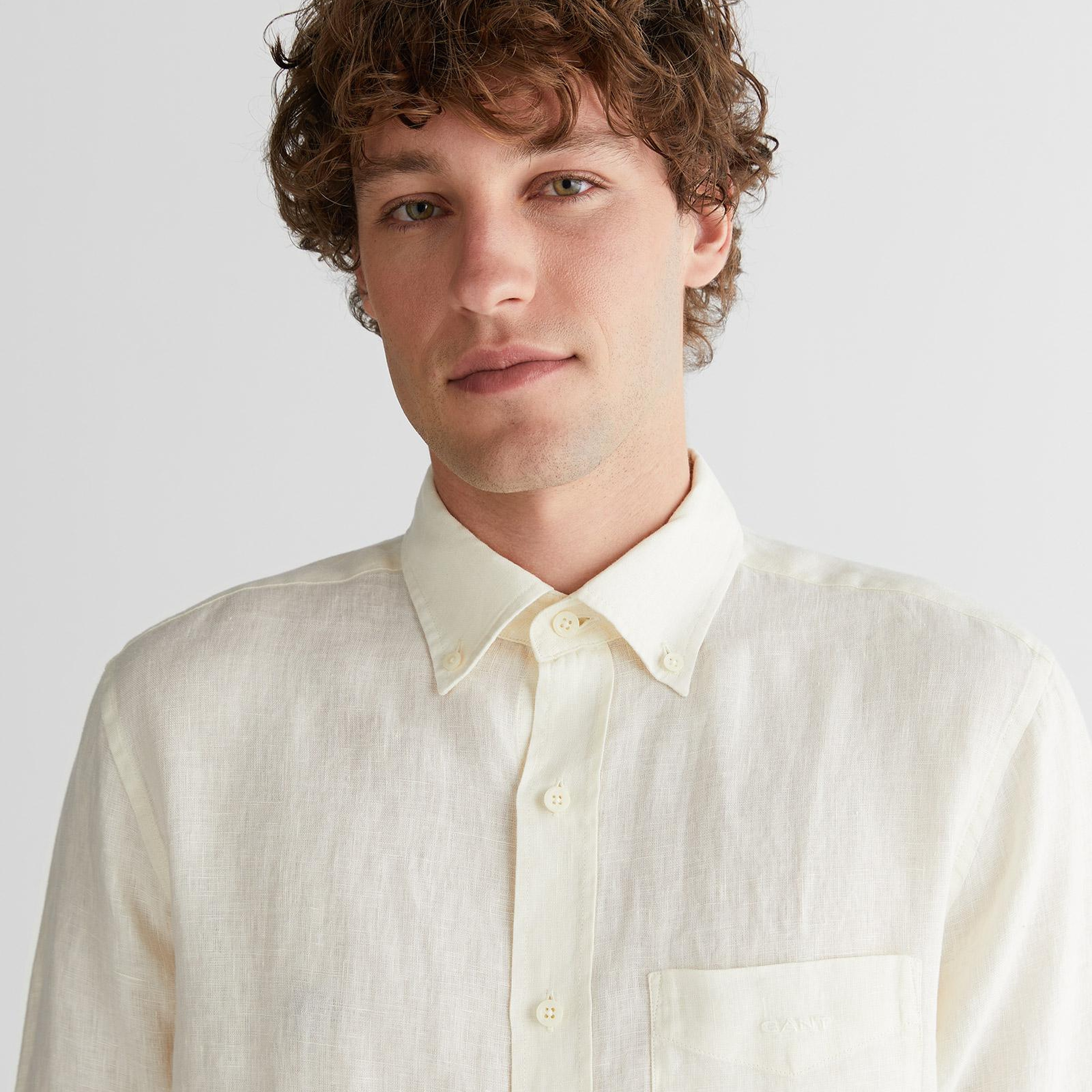 GANT Erkek Beyaz Regular Fit Gömlek