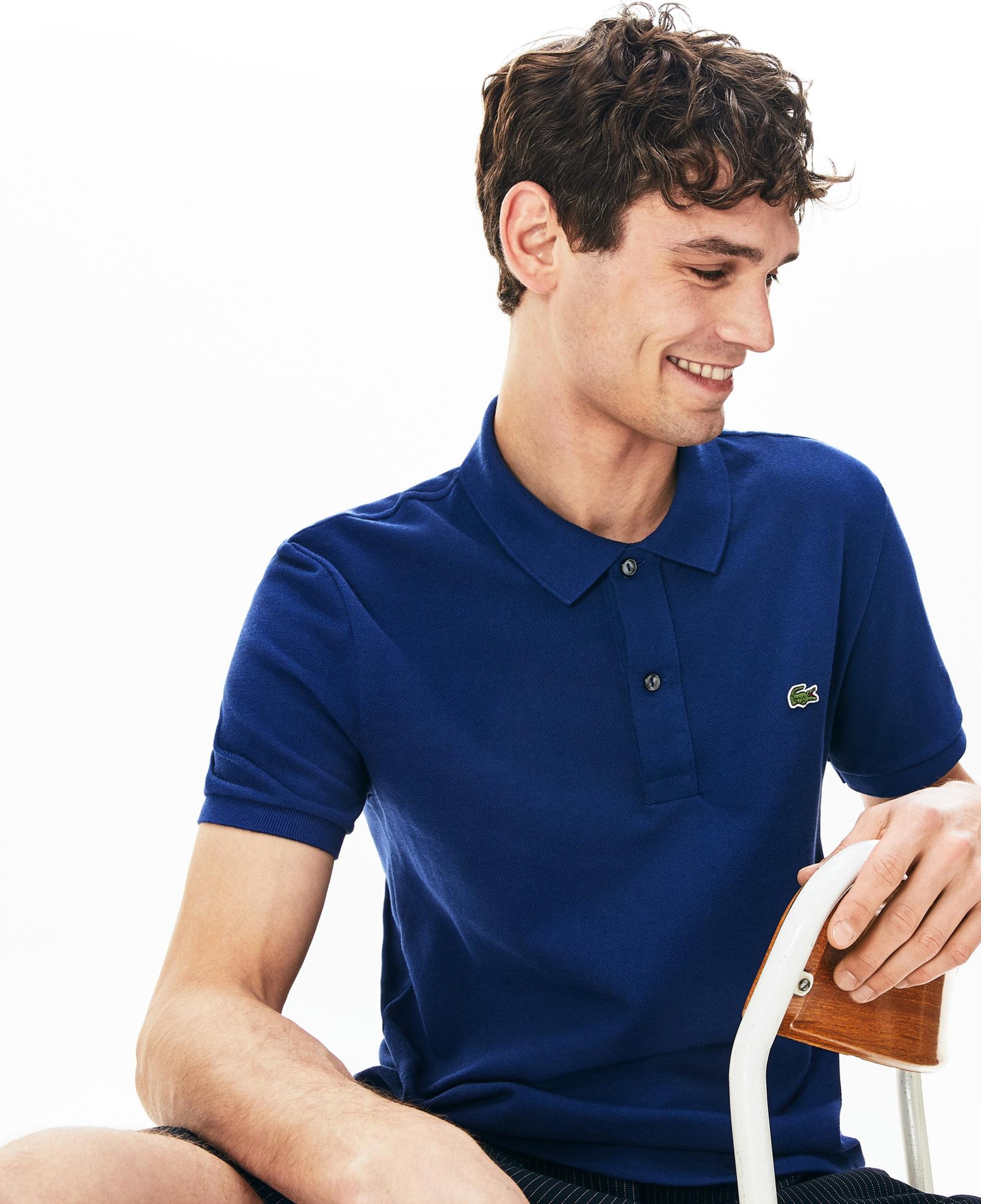 Lacoste L.12.12 Erkek Slim Fit Koyu Mavi Polo