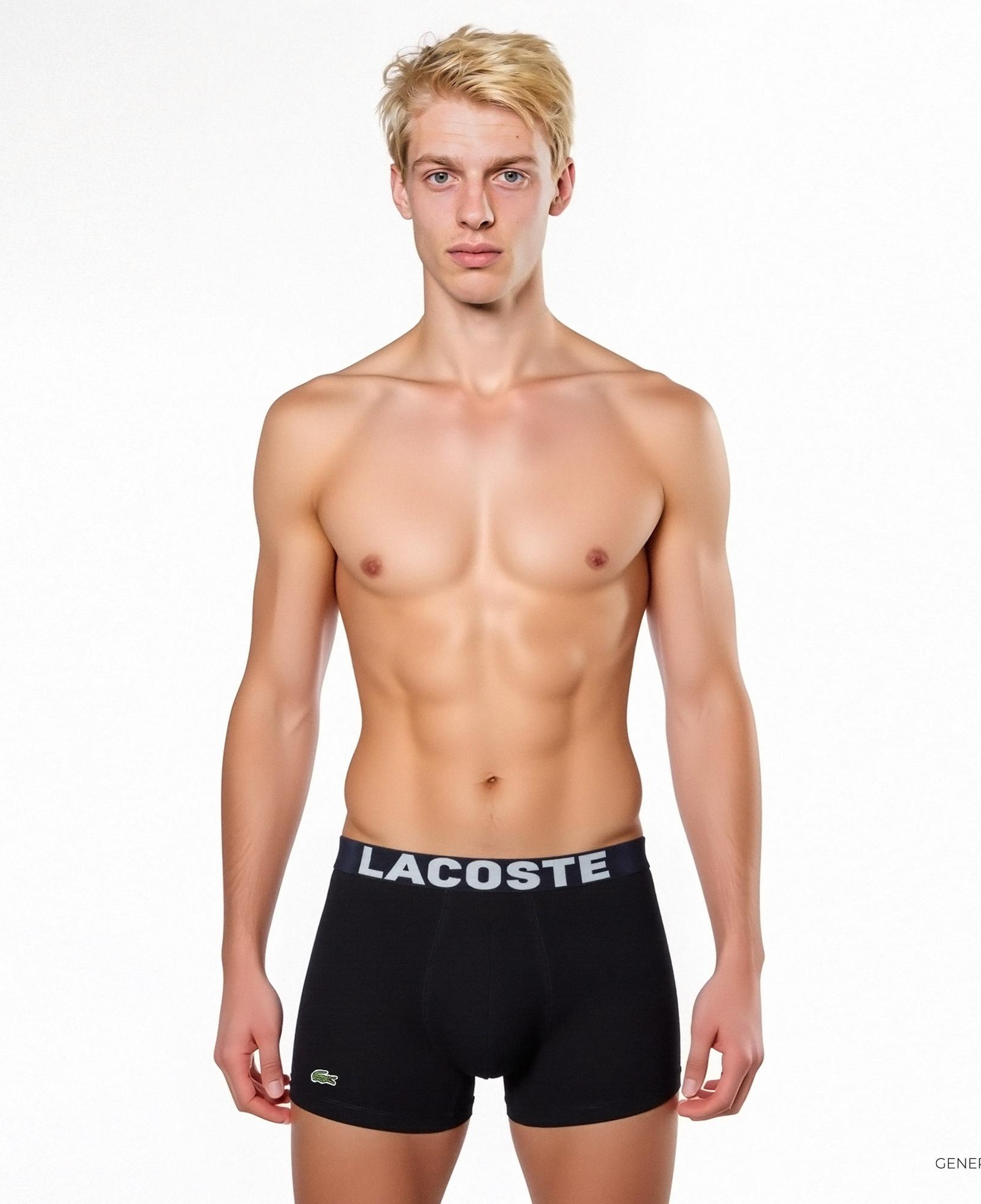 Lacoste Erkek Baskılı 3'lü Renkli Boxer