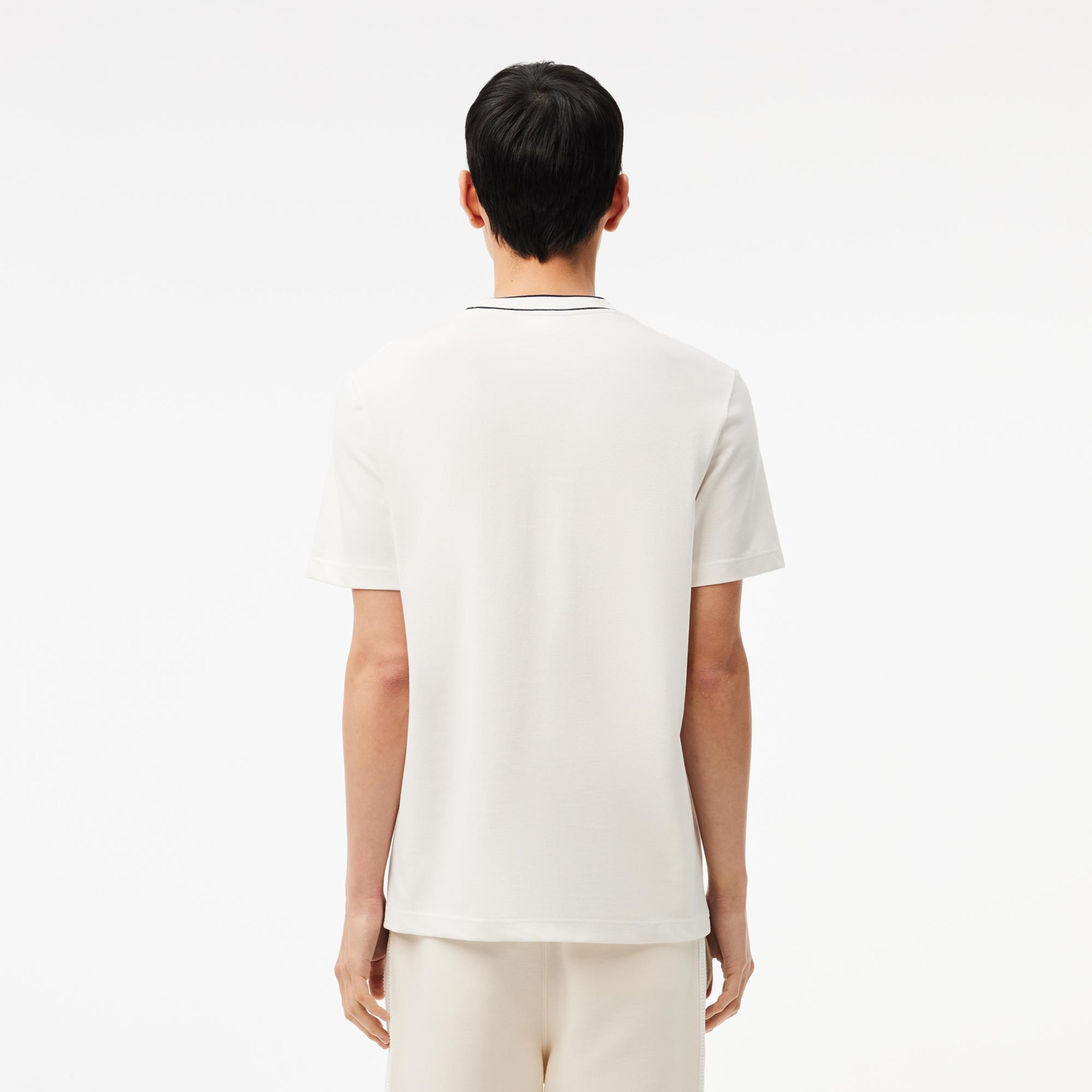 Lacoste Erkek Regular Fit Bisiklet Yaka Beyaz T-Shirt