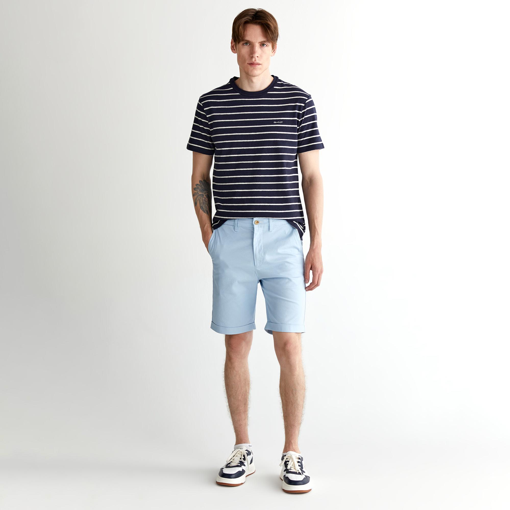 GANT Erkek Mavi Slim Fit Şort