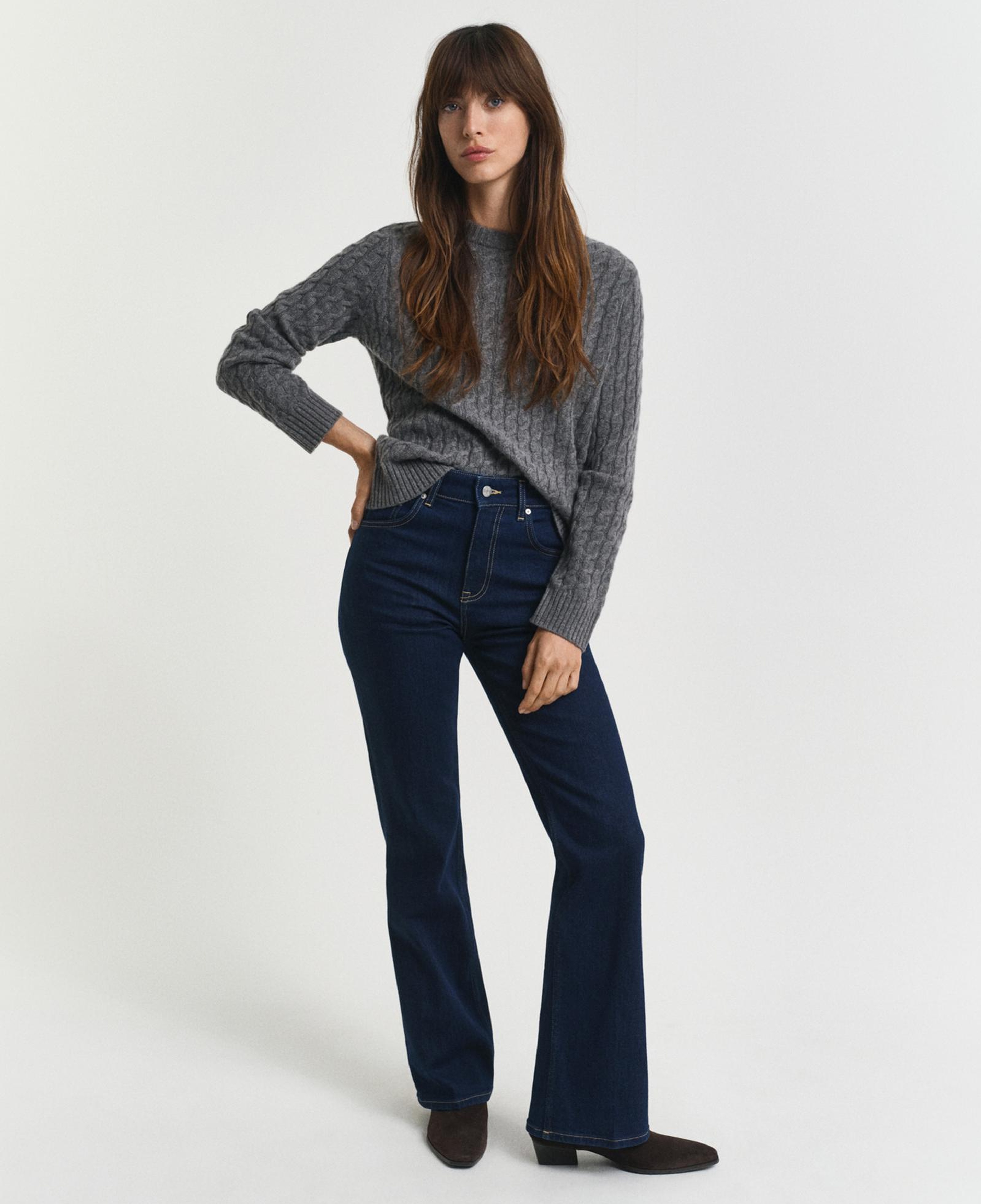 GANT Kadın Lacivert Slim Fit Flare Jean
