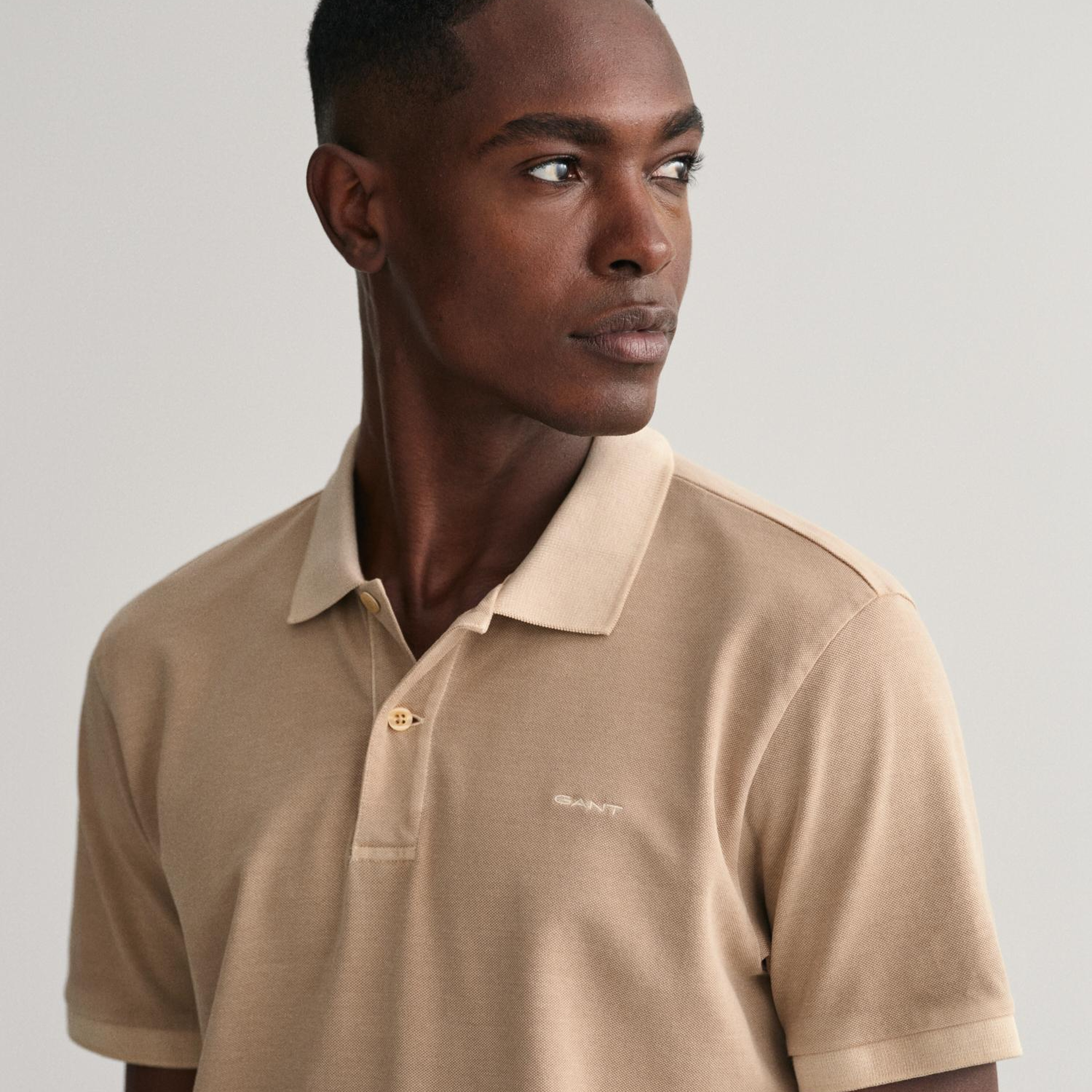GANT Erkek Bej Regular Fit Polo
