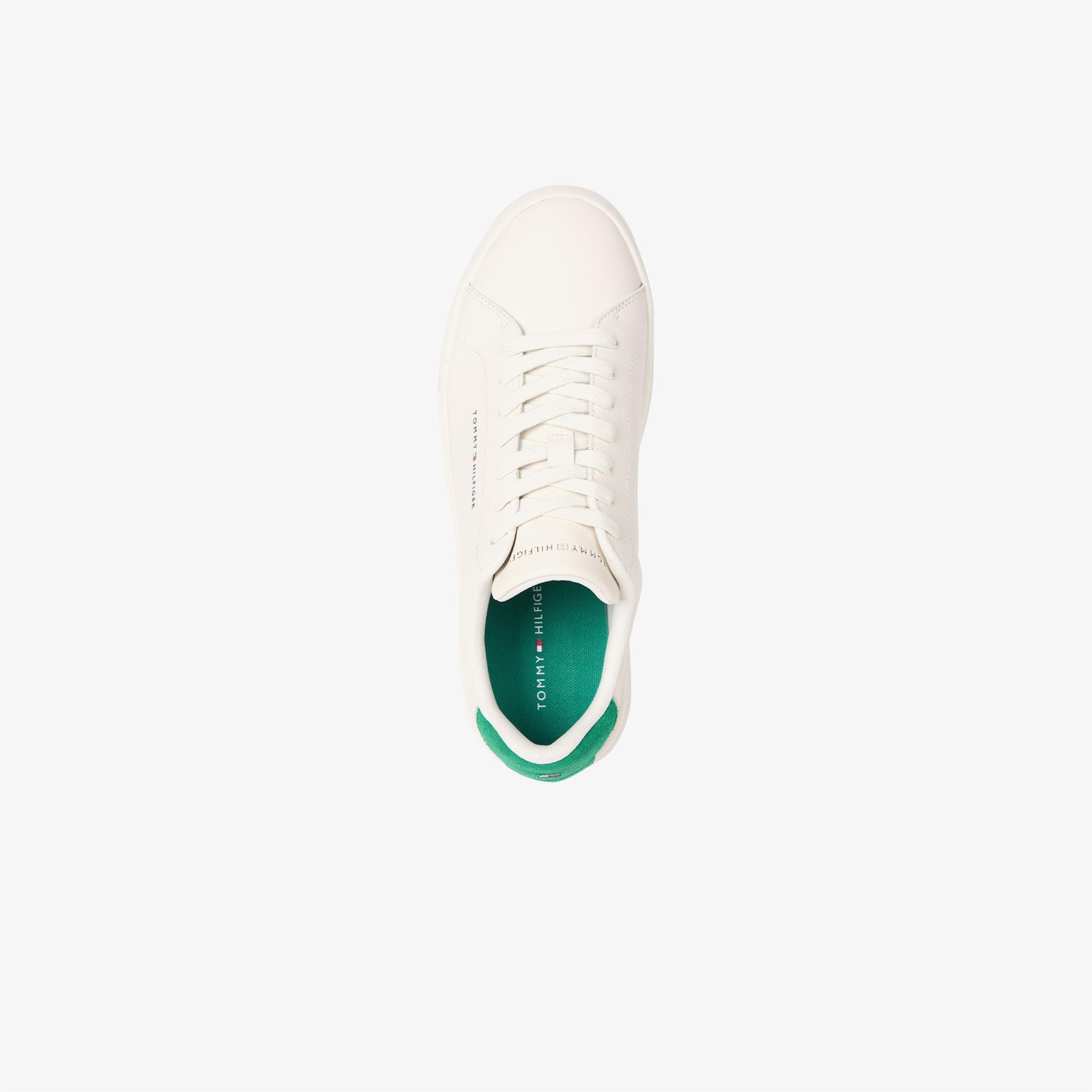 Tommy Hilfiger Court Leather Detail Essential Erkek Bej Spor Ayakkabı