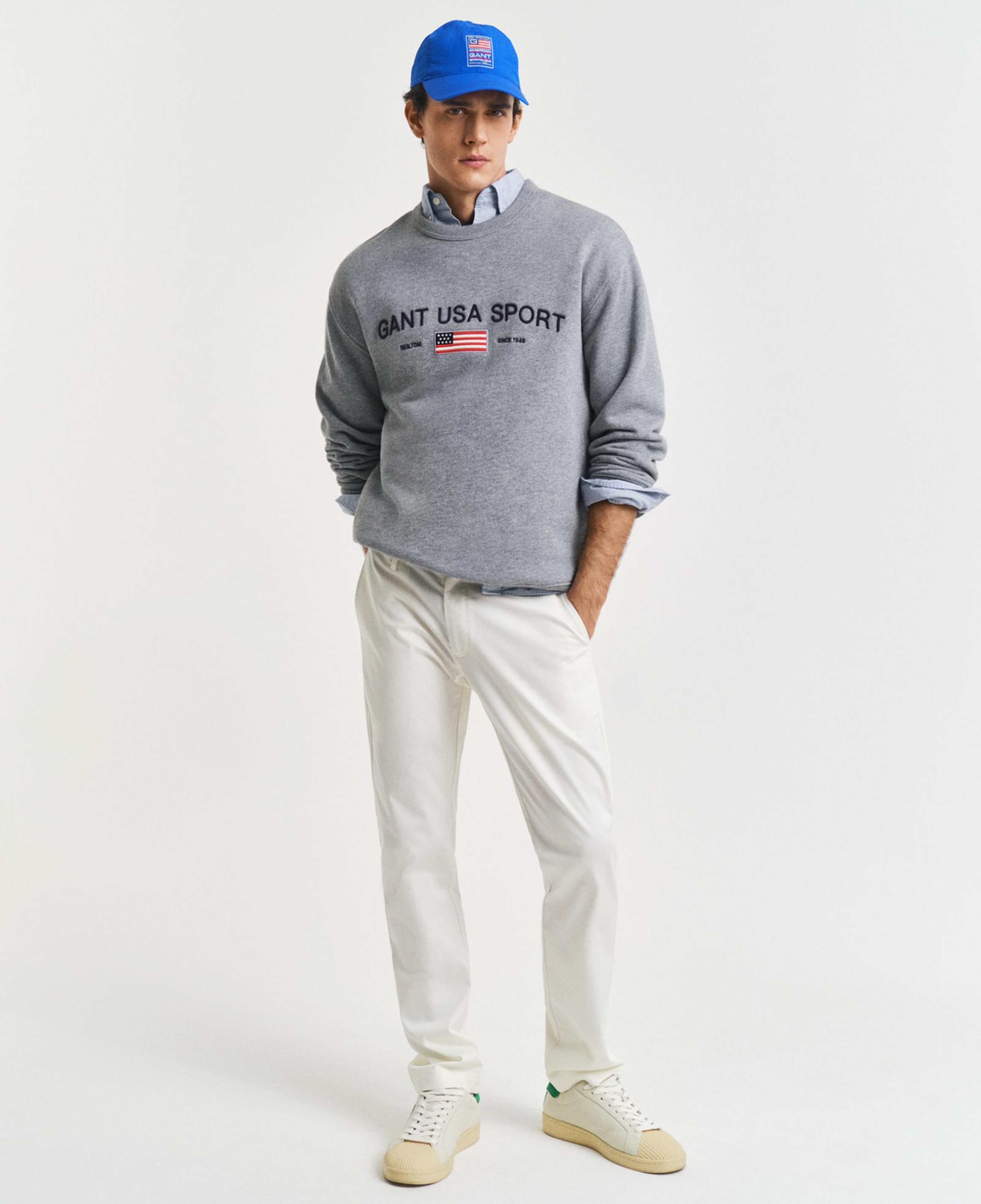 GANT Erkek Beyaz Slim Fit Pantolon