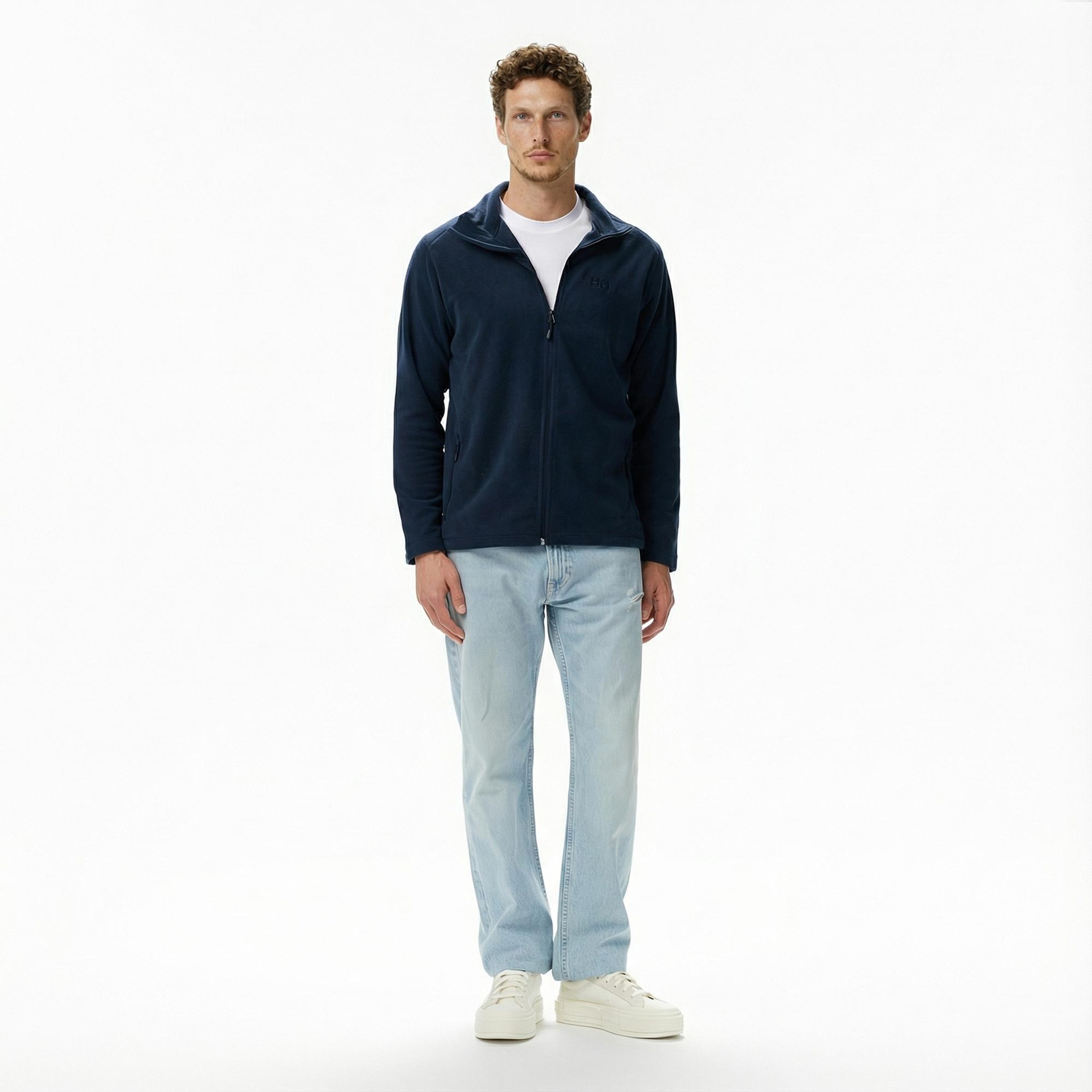 Helly Hansen Fullzip Erkek Lacivert Outdoor Polar Mont
