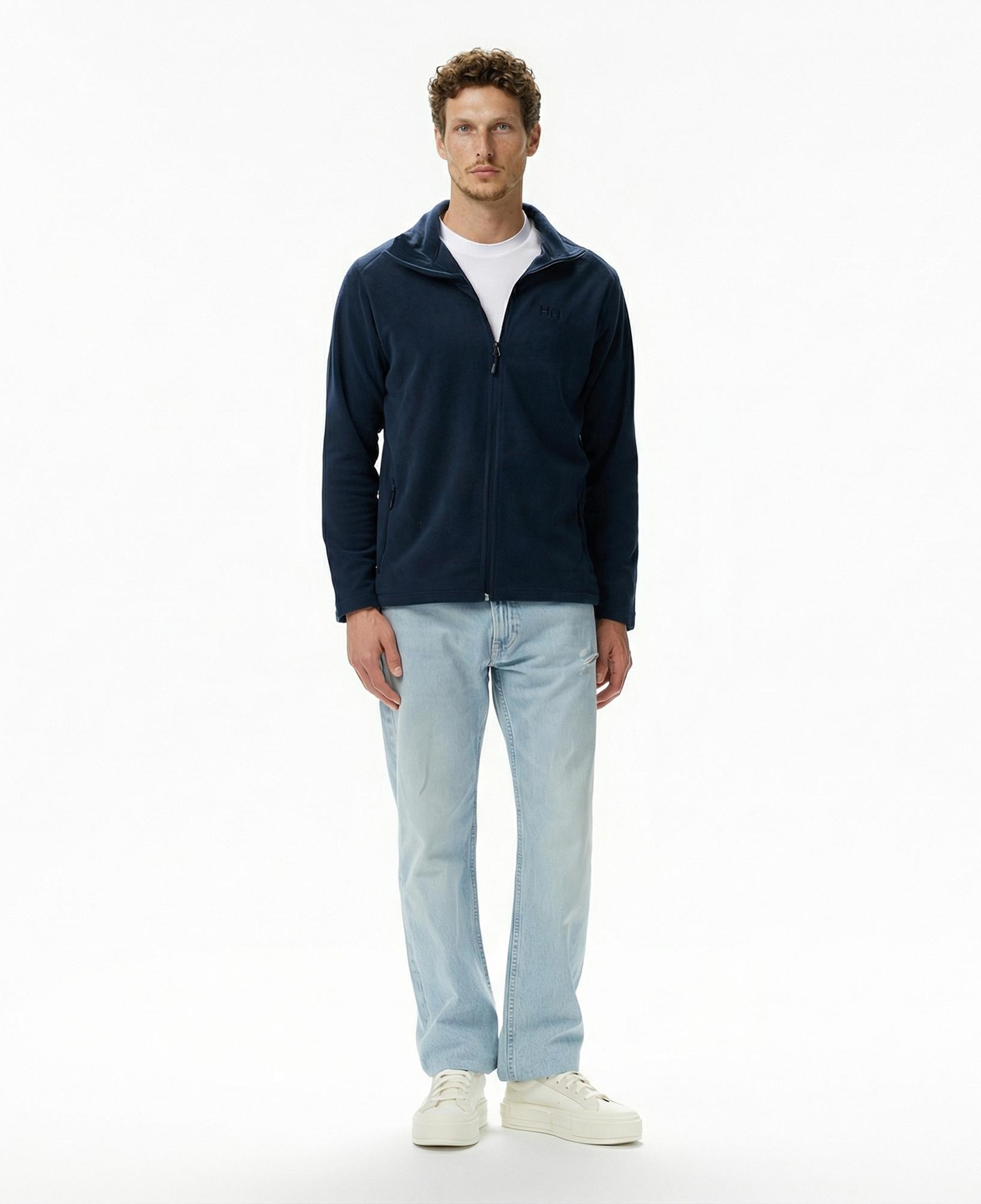 Helly Hansen Fullzip Erkek Lacivert Outdoor Polar Mont