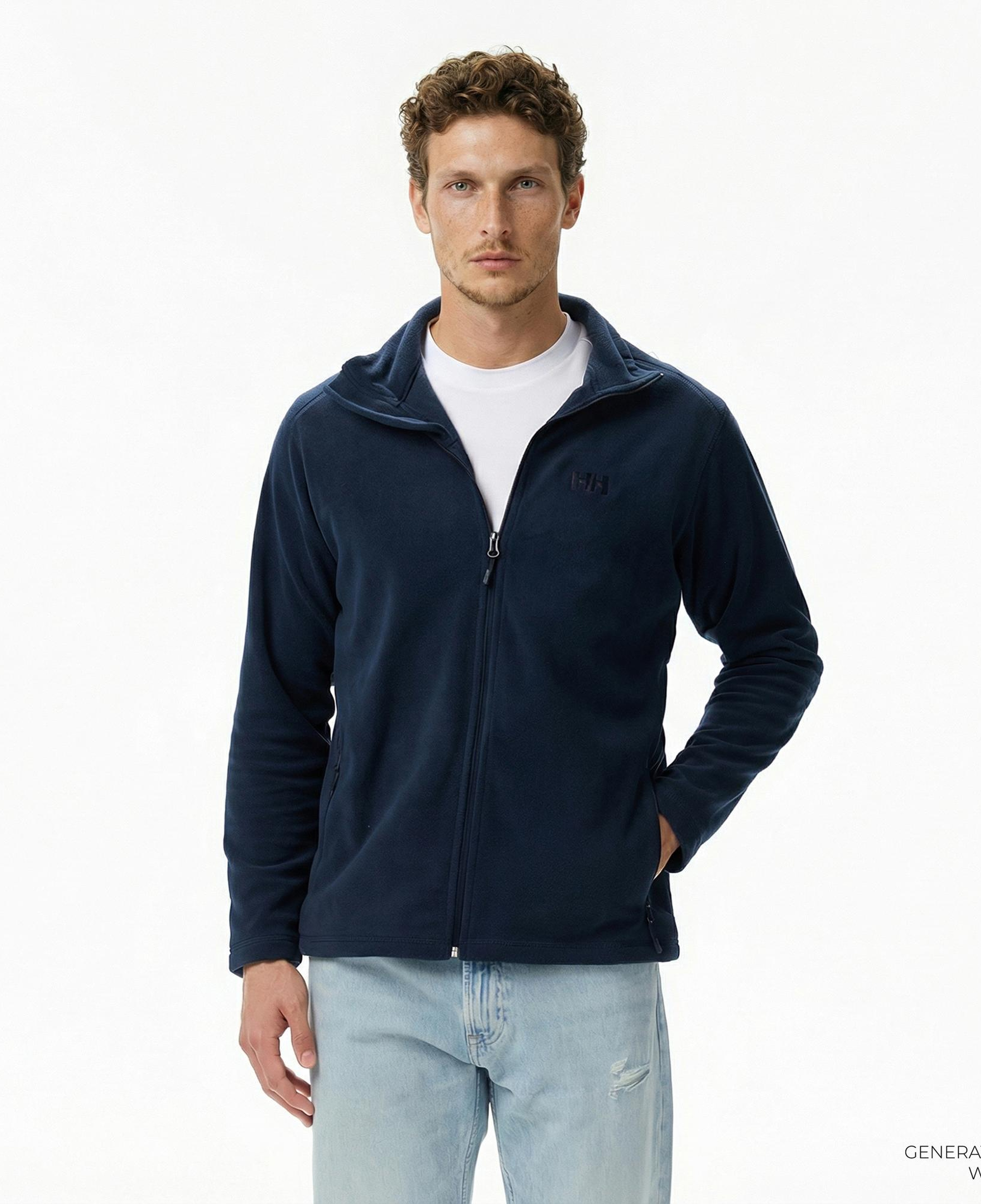 Helly Hansen Fullzip Erkek Lacivert Outdoor Polar Mont
