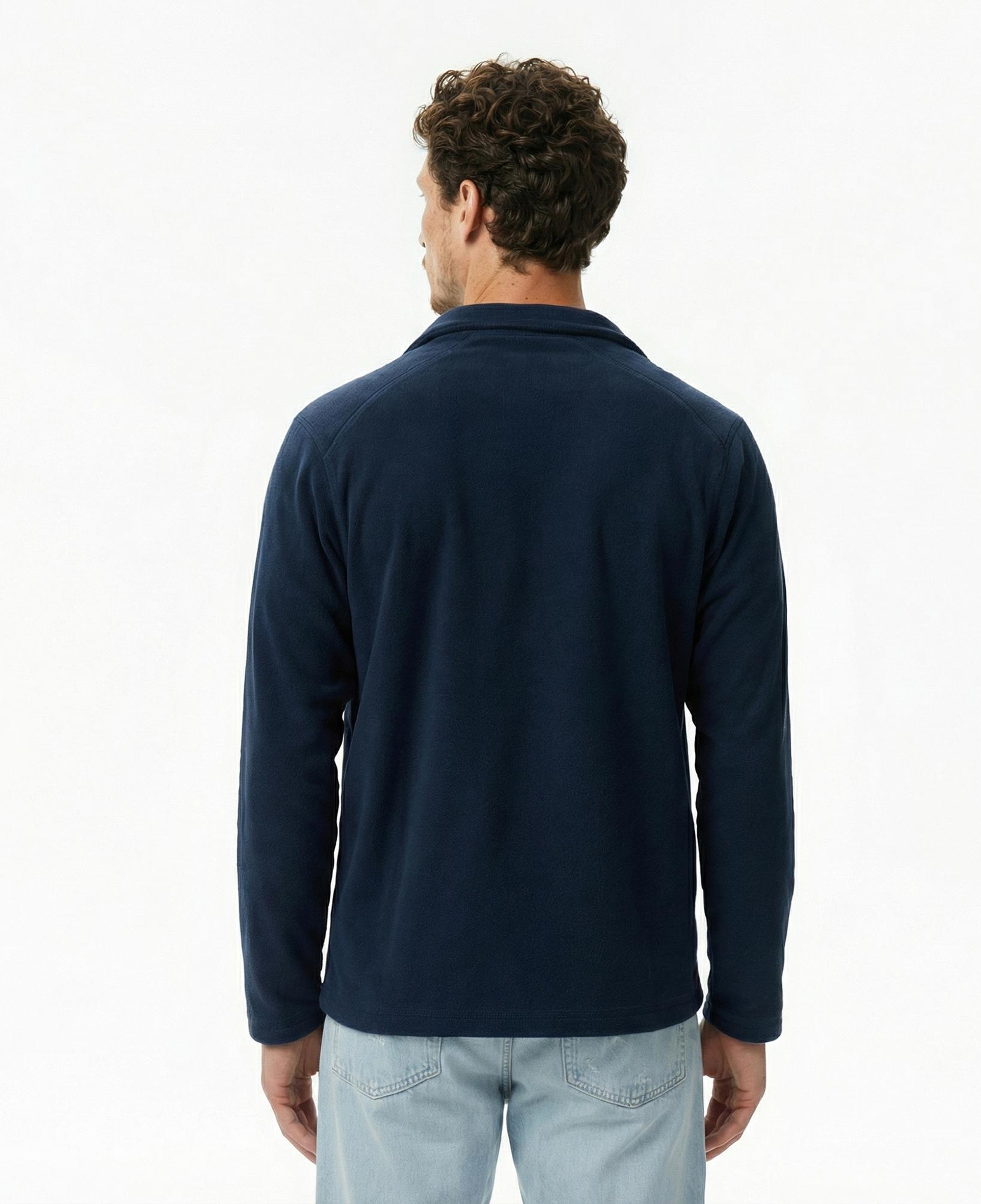 Helly Hansen Fullzip Erkek Lacivert Outdoor Polar Mont