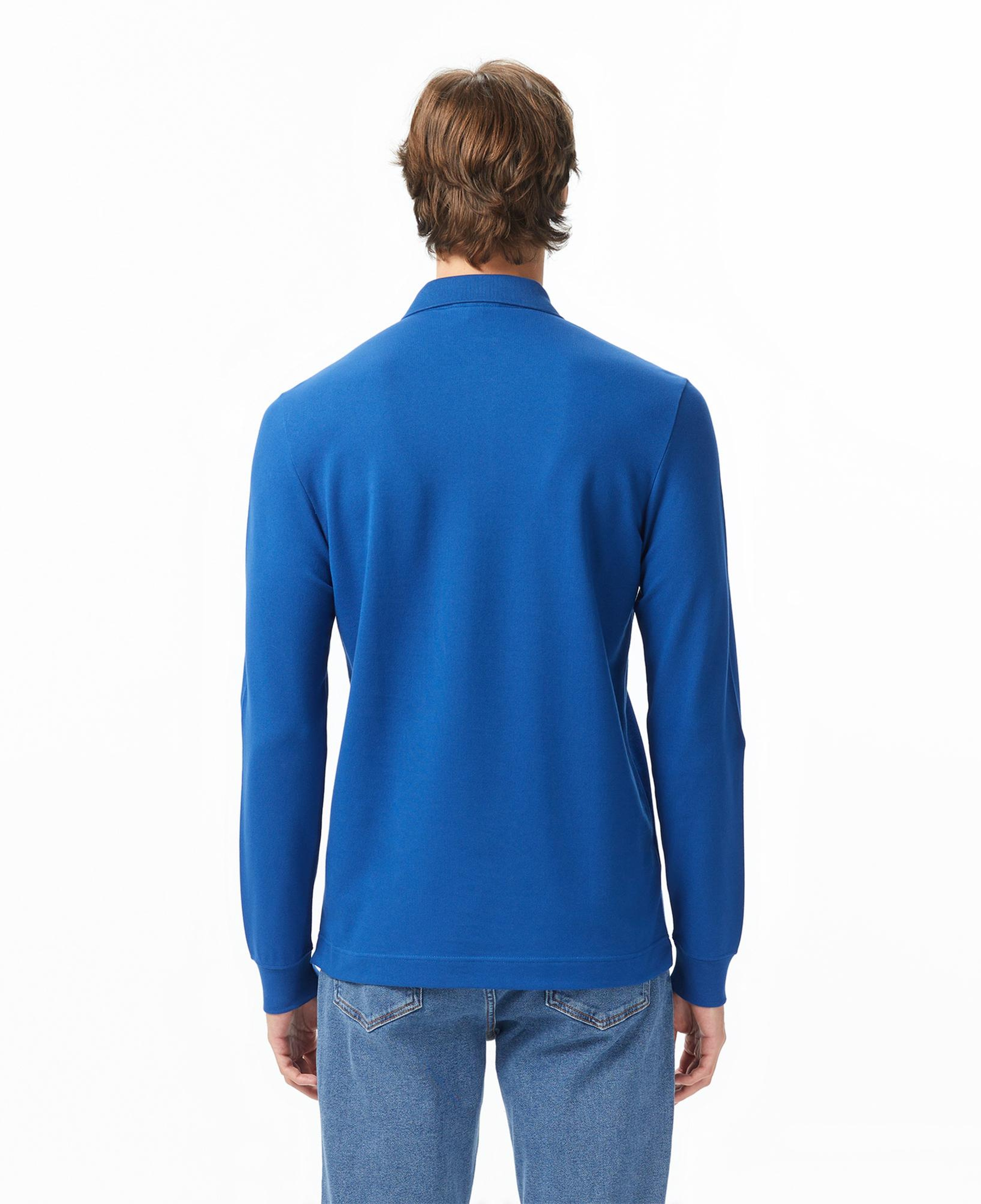 Erkek Regular Fit Uzun Kollu Koyu Mavi Paris Polo