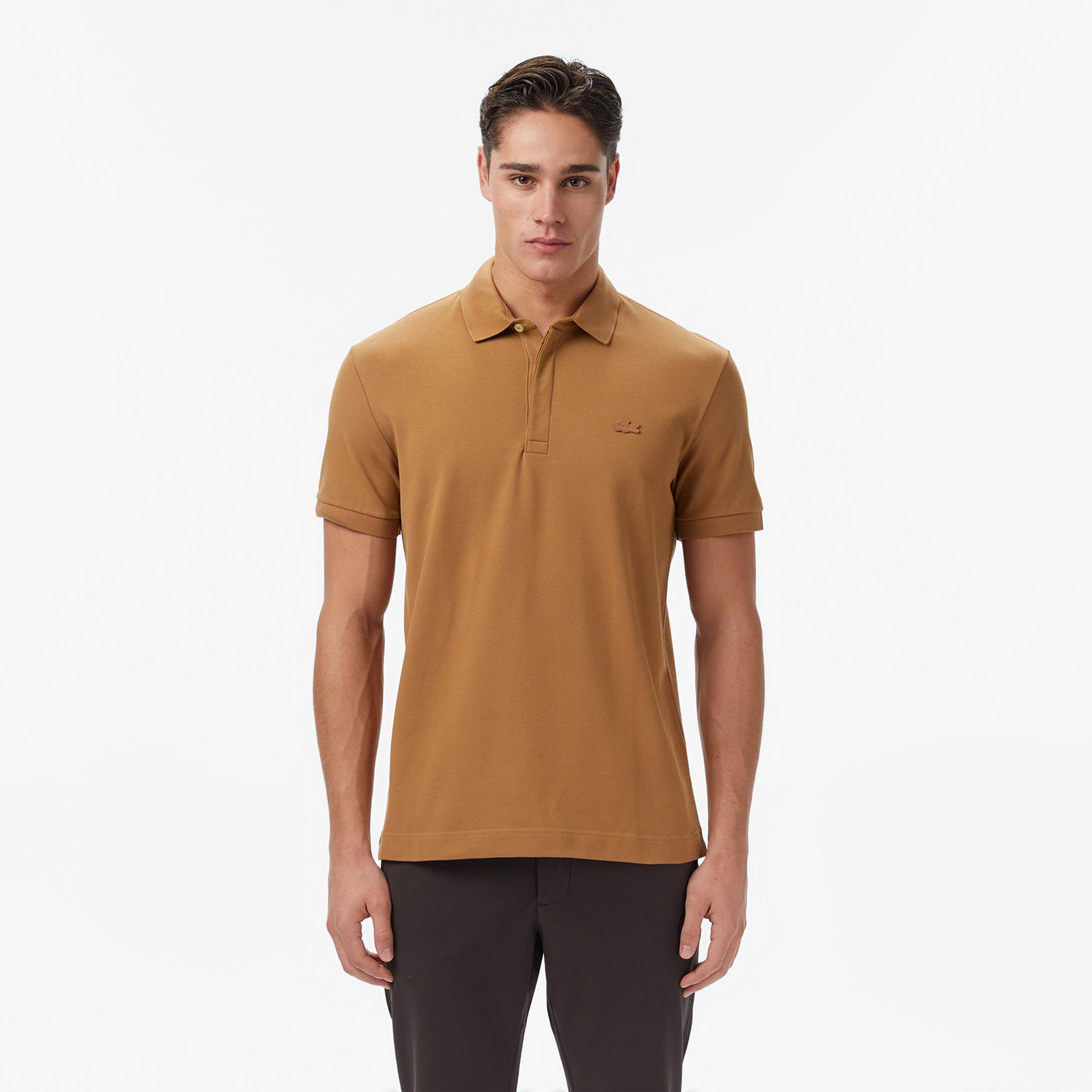 Erkek Regular Fit Açık Kahverengi Paris Polo