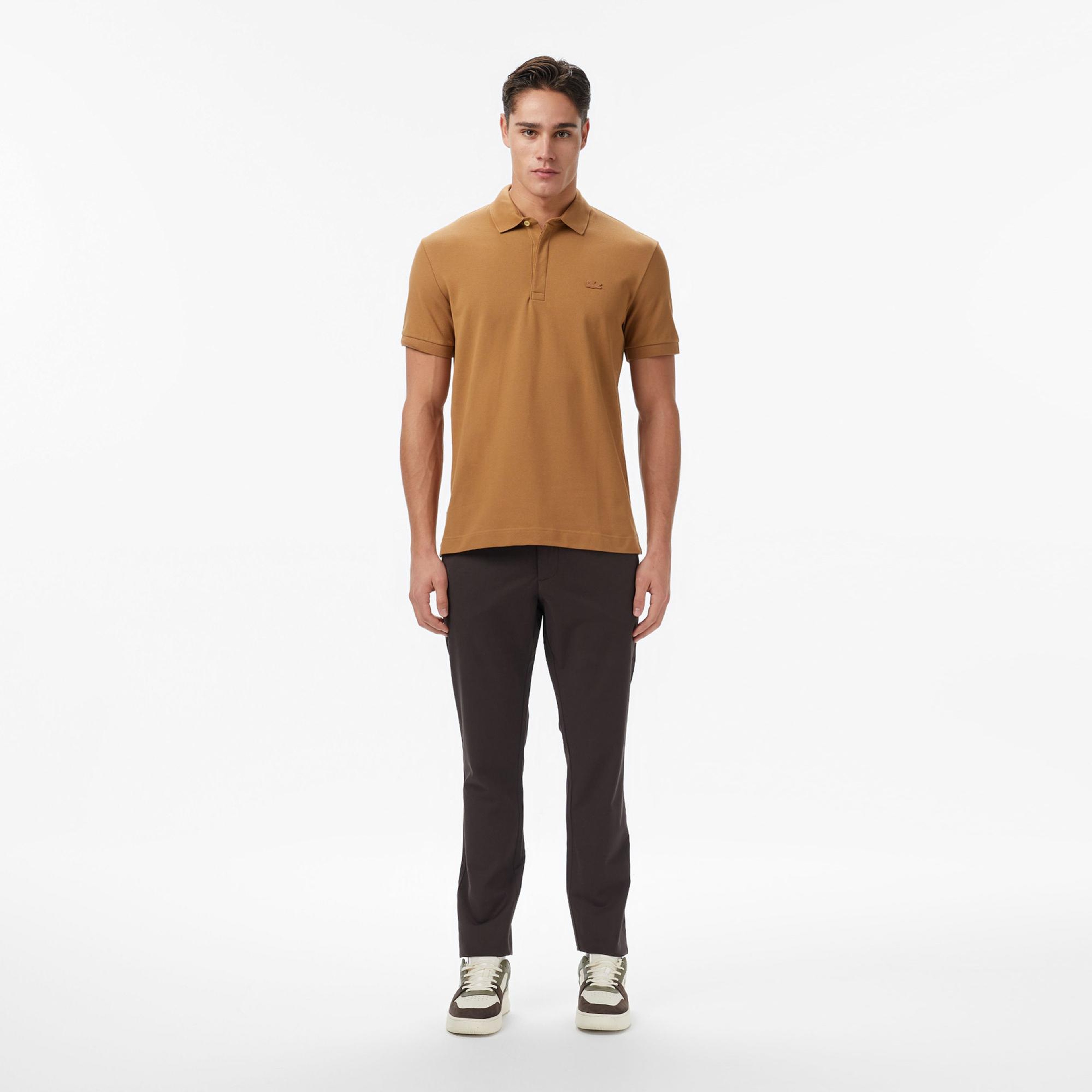 Erkek Regular Fit Açık Kahverengi Paris Polo