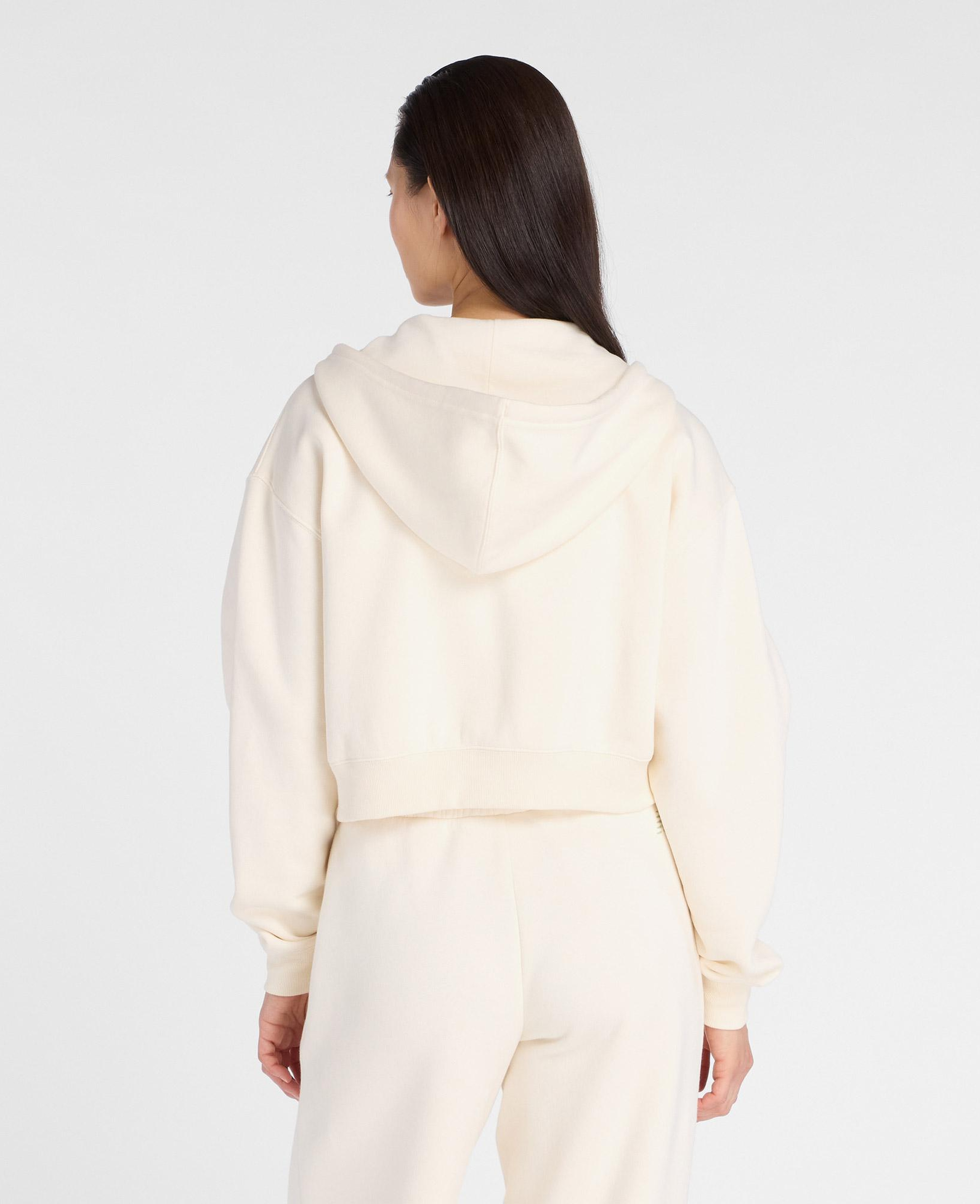 New Balance Linear Heritage Fleece Kadın Beyaz Sweatshirt