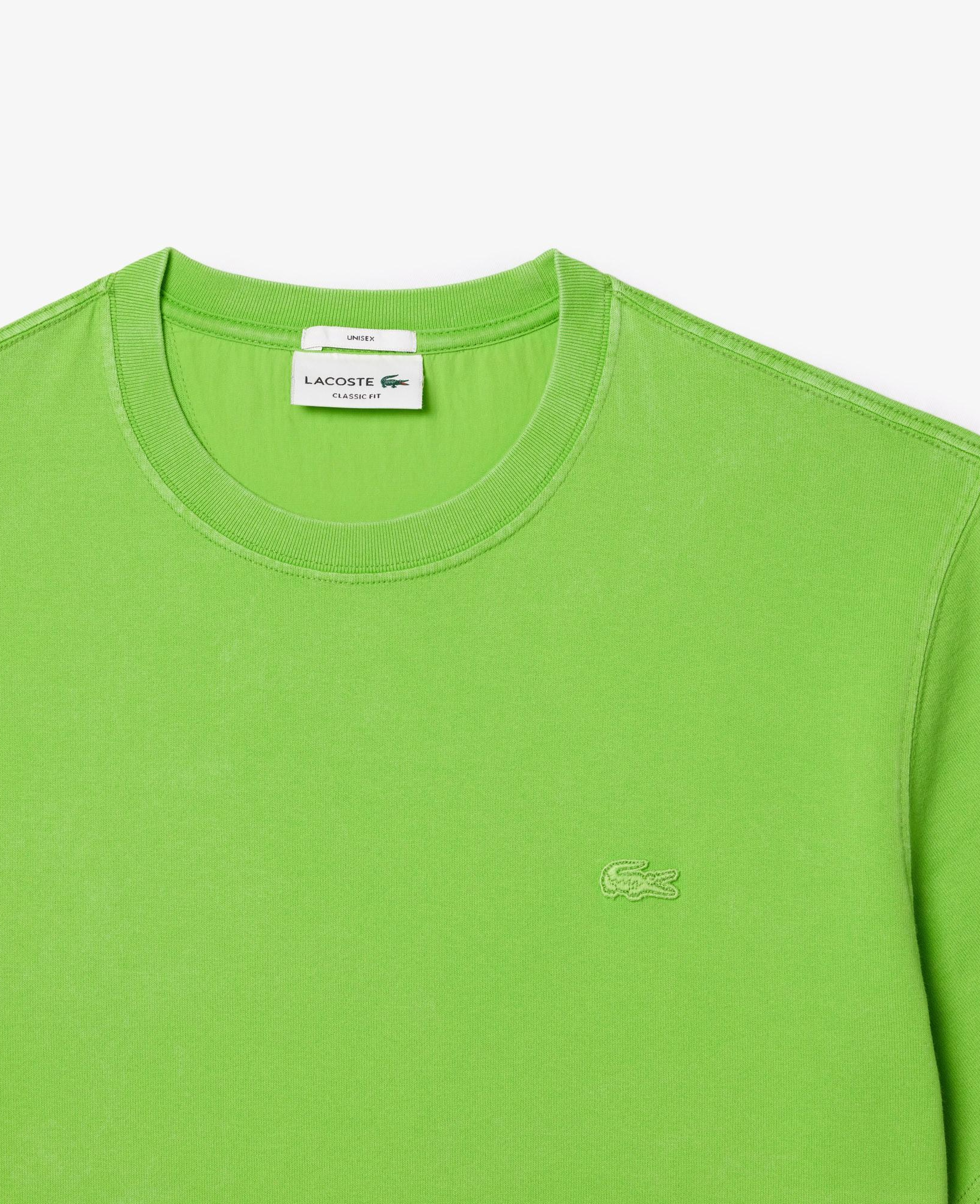 Unisex Classic Fit Bisiklet Yaka Yeşil T-Shirt