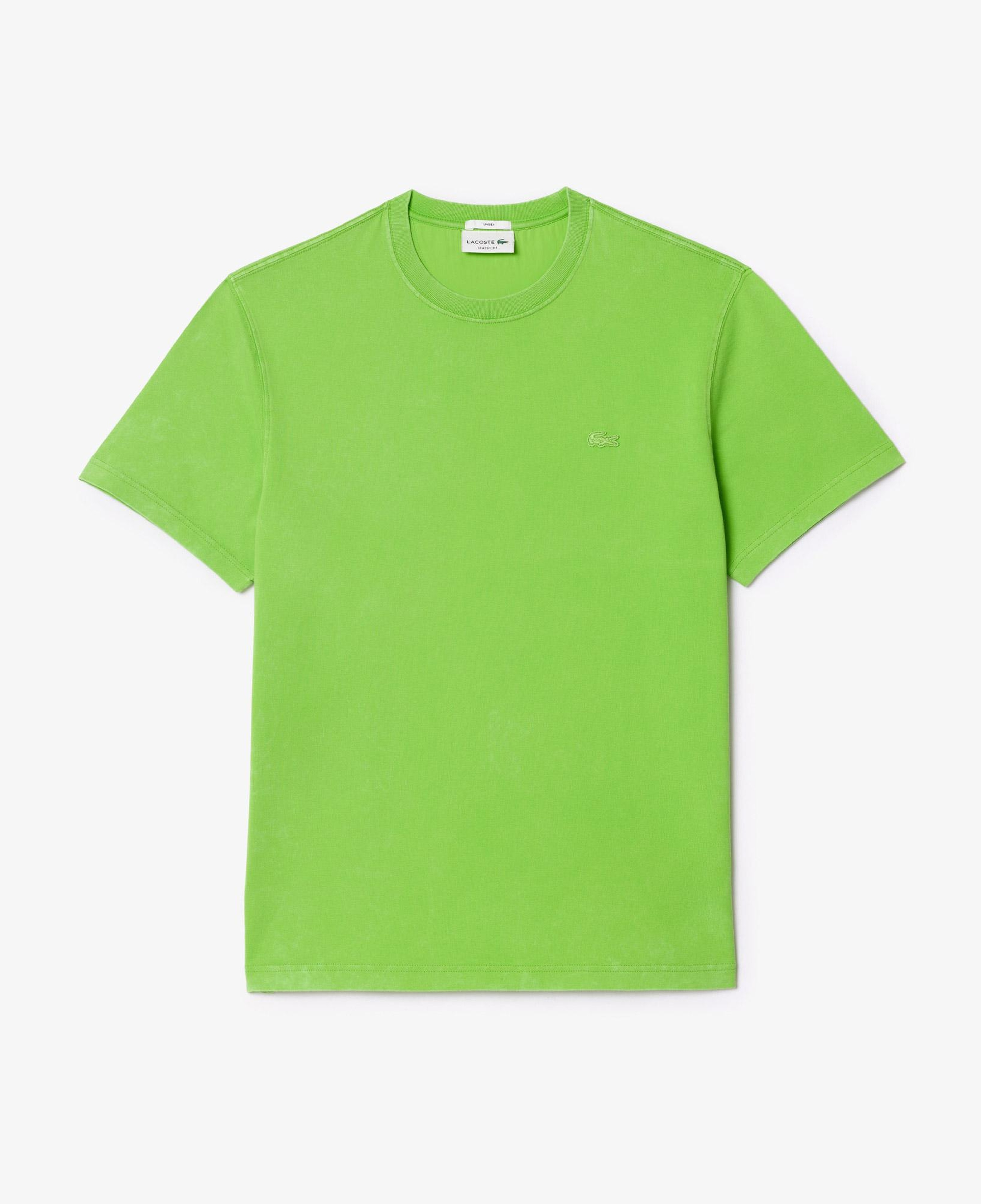 Unisex Classic Fit Bisiklet Yaka Yeşil T-Shirt